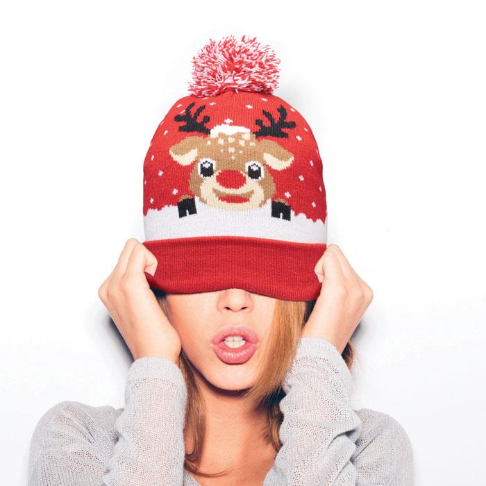 Weihnachtliche Strickmütze