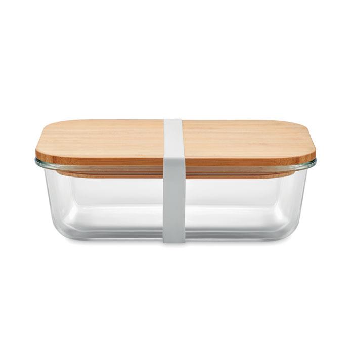 Lunchbox Glas mit Bambus