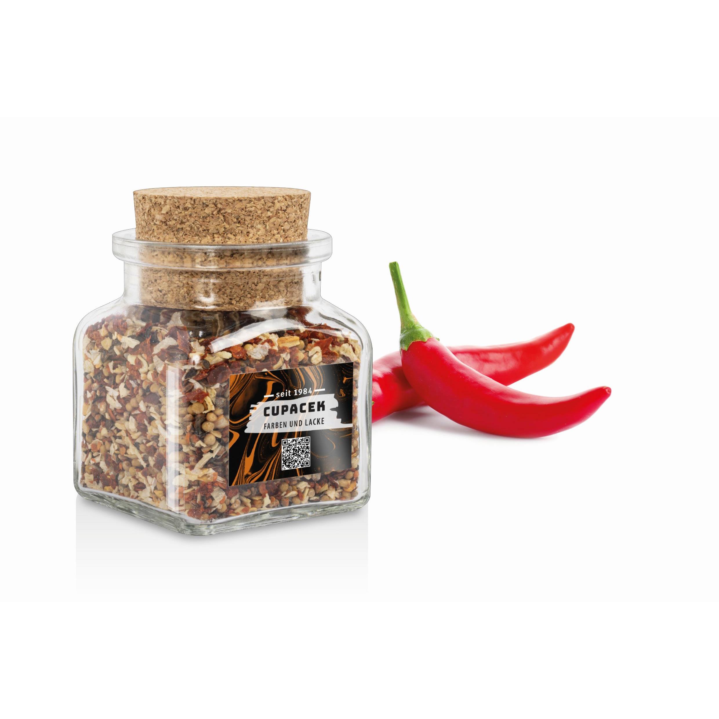 Korkengläser mit Gewürzen & süßem Topping