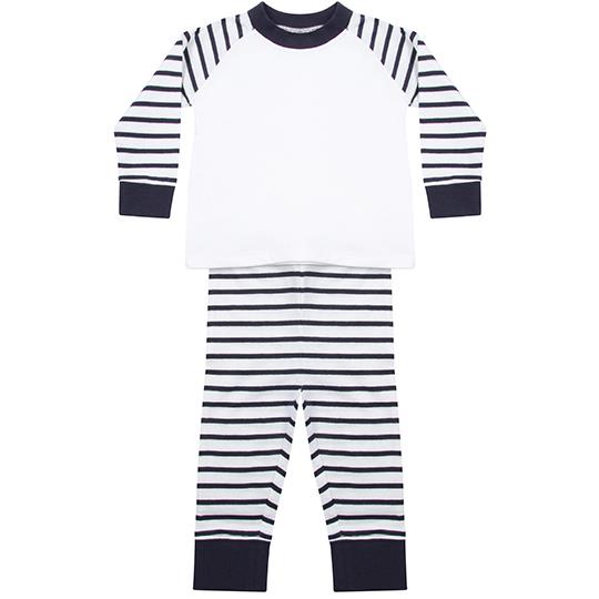 Navy Stripe White