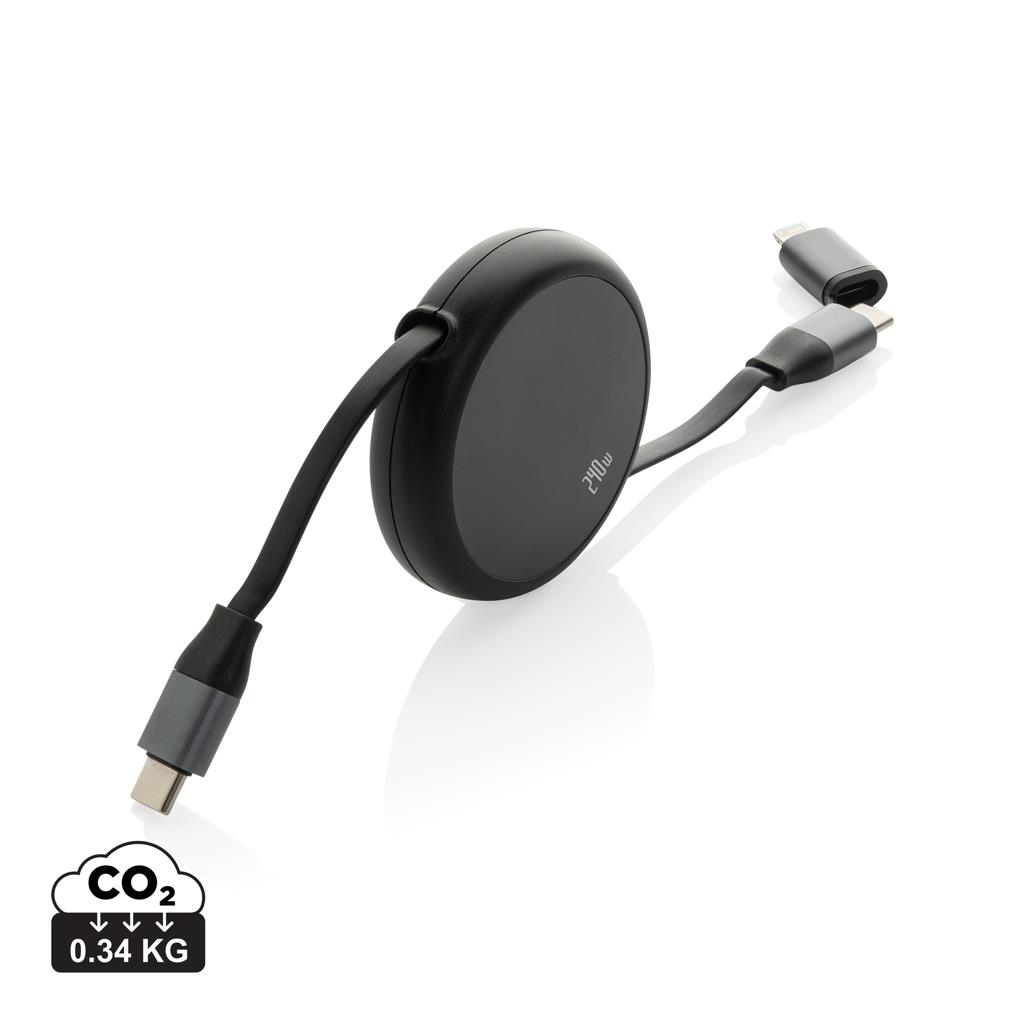 Terra ausziehbares 240W 2-in-1 Kabel aus RCS rec. Aluminium