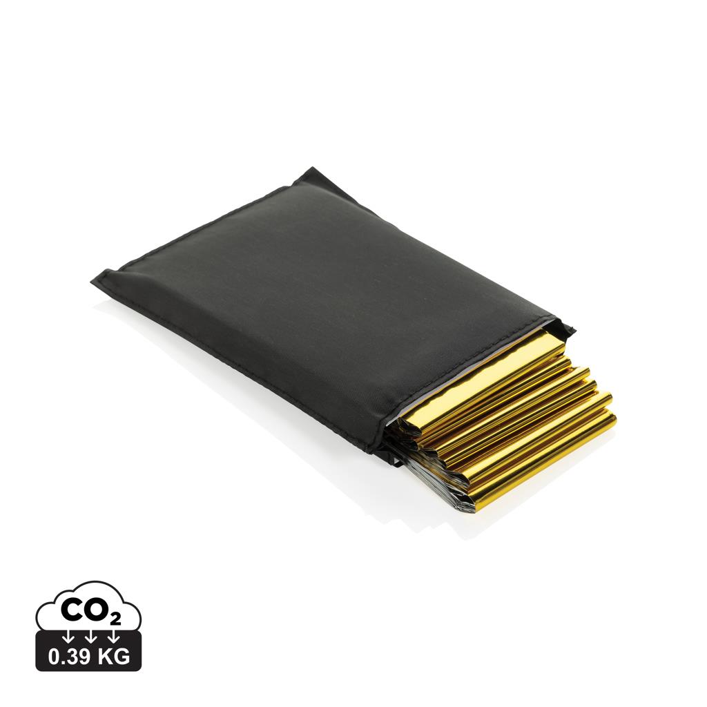 Solra-Rettungsdecke in RCS-Tasche aus recyceltem RPET