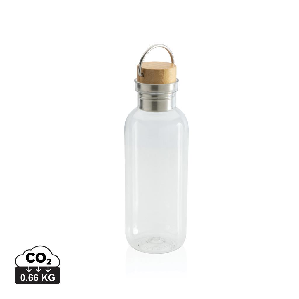 RCS rPET Flasche with Bambusdeckel und Griff