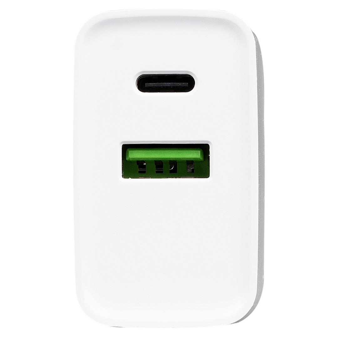 Ladegerät mit 20W Power Delivery und Quick Charge für USB-A und USB-C