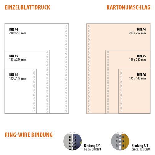 Schreibblock ´Primus Ring-Wire´ DIN A6, 100 Blatt