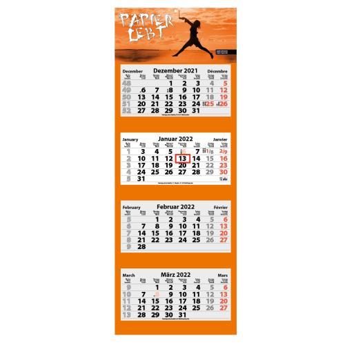 4-Monats Faltkalender ´Quatrus-Deluxe Plus´