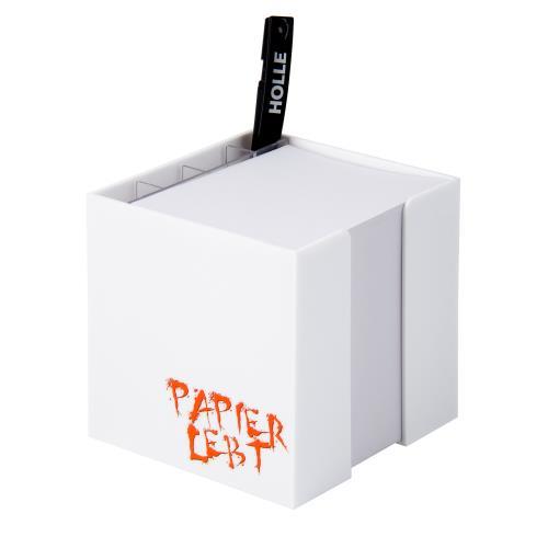 Zettelbox ´Trendy-K-Digital´ 10 x 10 x 10 cm mit Köcher