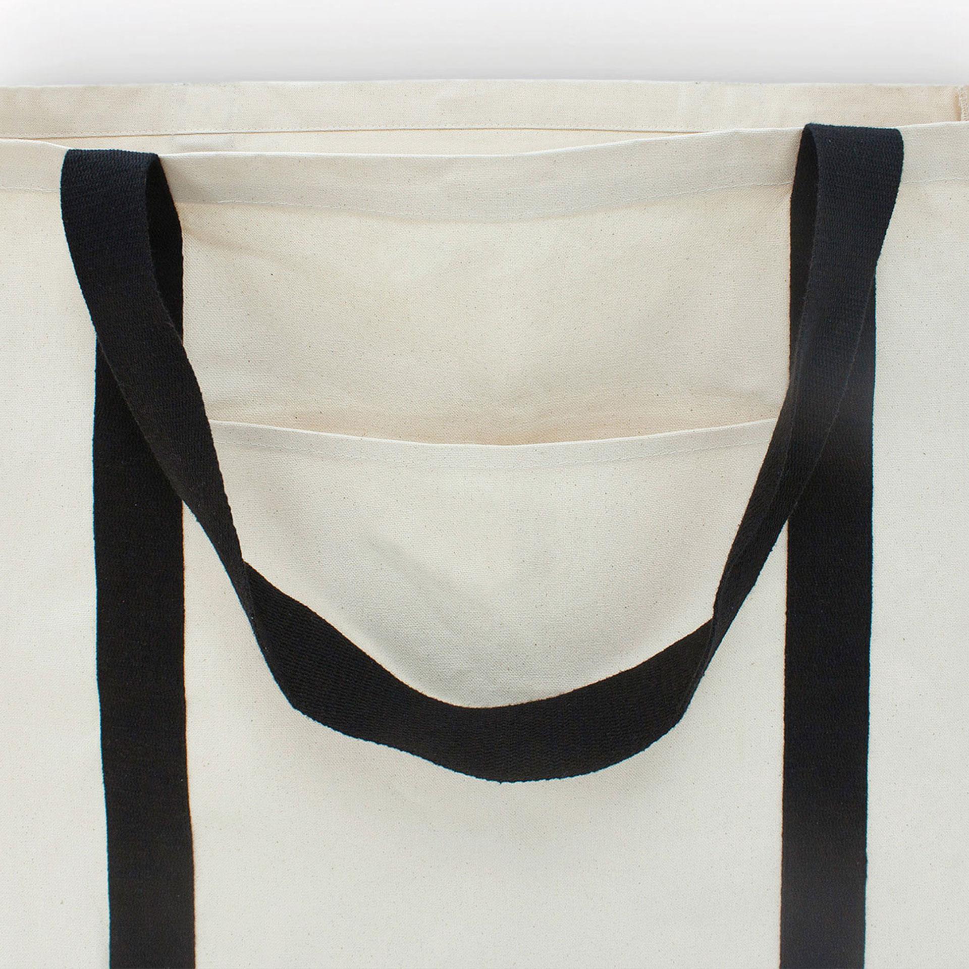 MARBELLA – Große Canvas-Tasche mit Boden- und Seitenfalte sowie Fronttasche