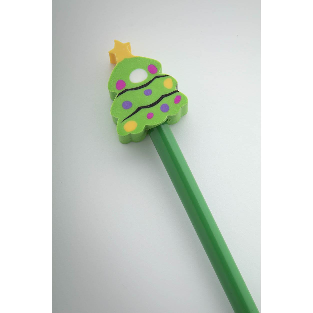 Bleistift mit Weihnachtsfigur, Weihnachtsbaum