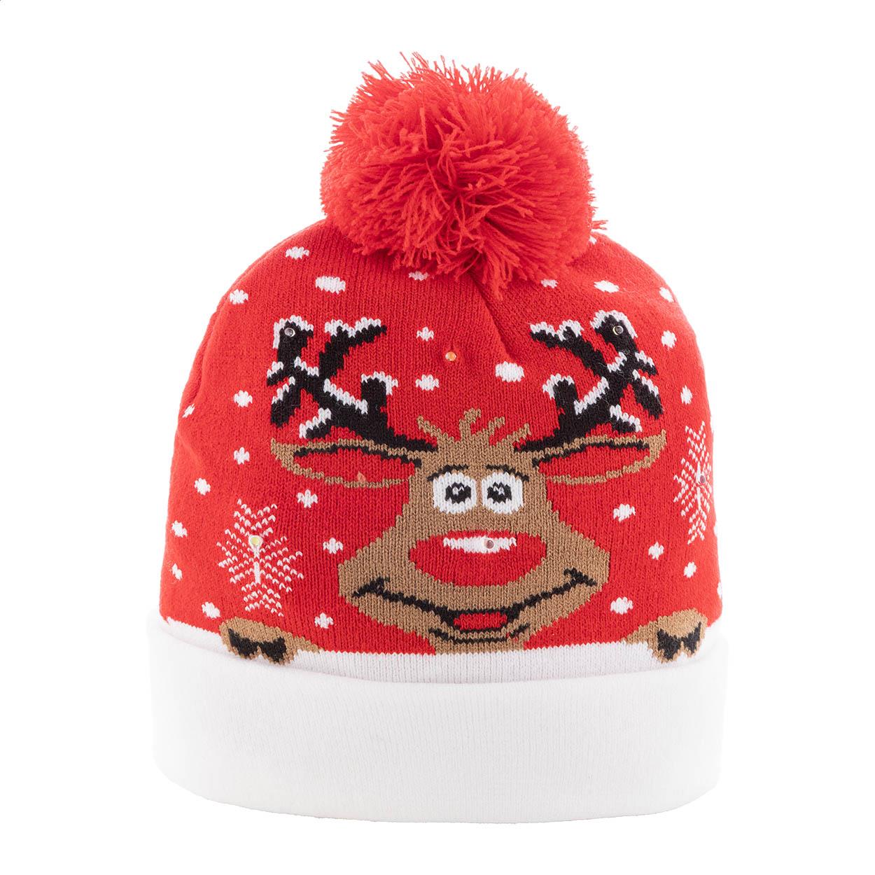 Weihnachts-LED-Wintermütze, Rentier