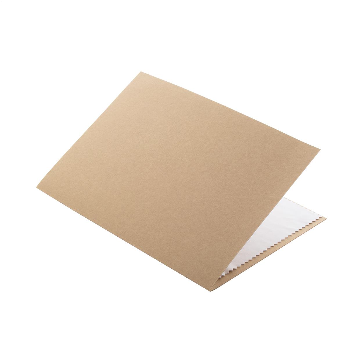 Postkarte mit Brillenreinigungstuch