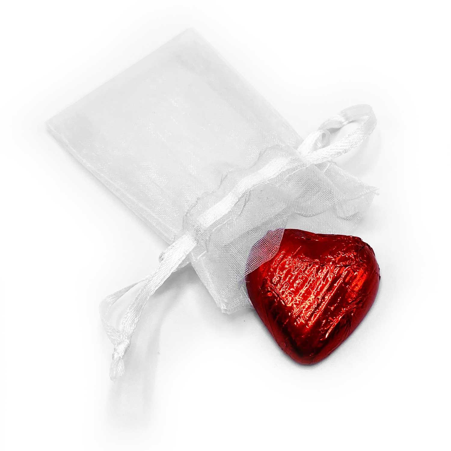 Organzasäckchen ´Single Heart´, neutral