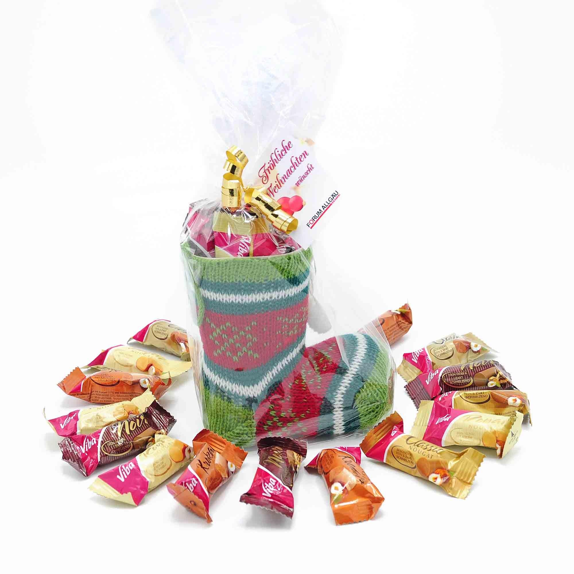 Nikolausstiefel Nougat, 100g, mit Grußkarte