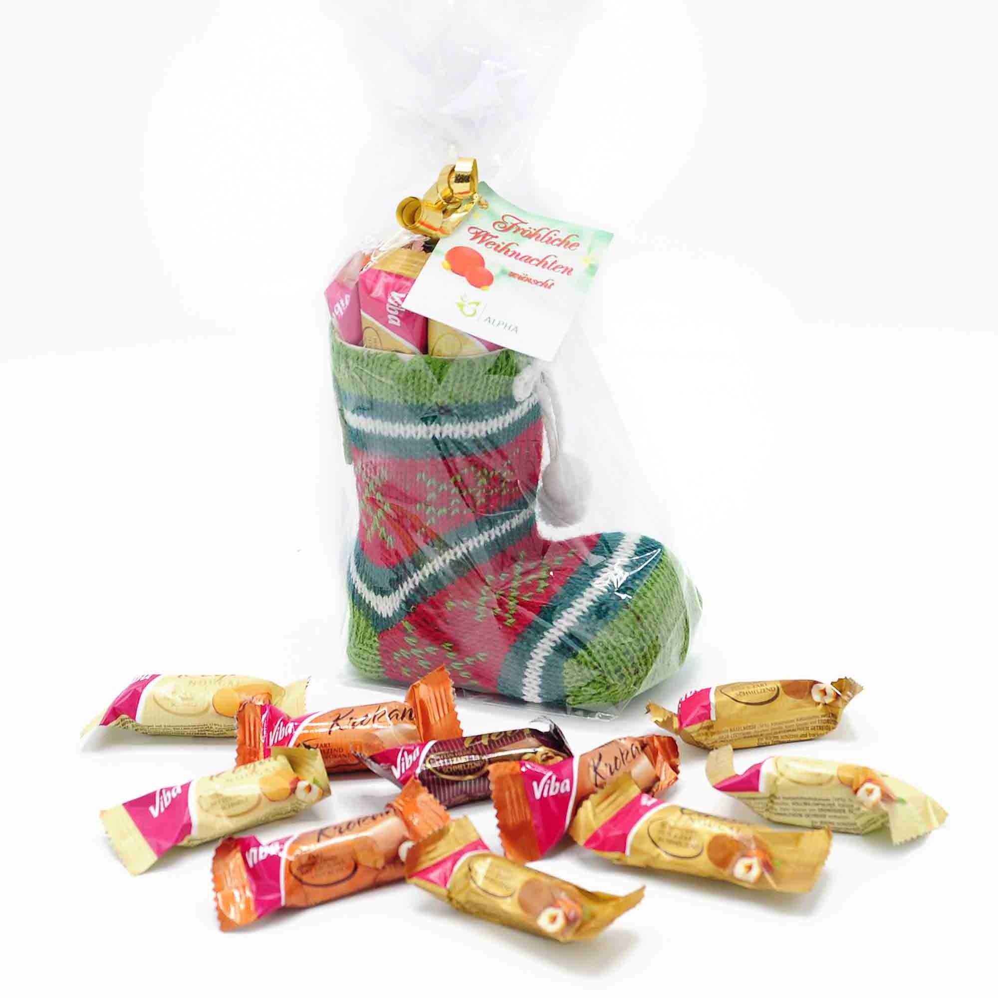Nikolausstiefel Nougat, 150g, mit Grußkarte