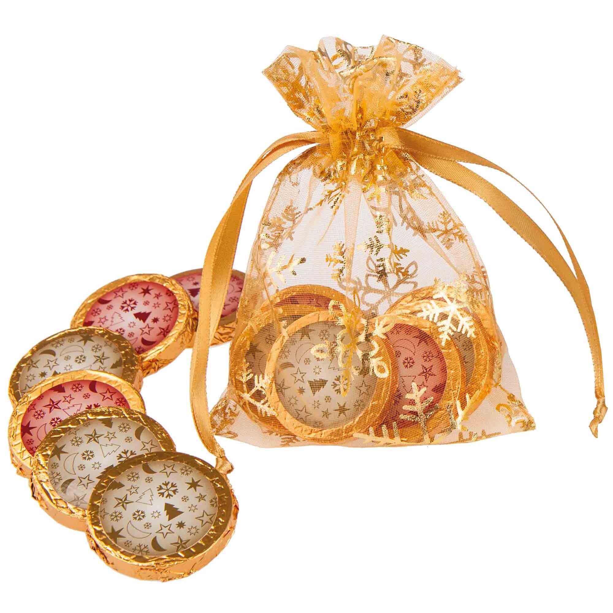 Organzasäckchen Christmas gold, neutral