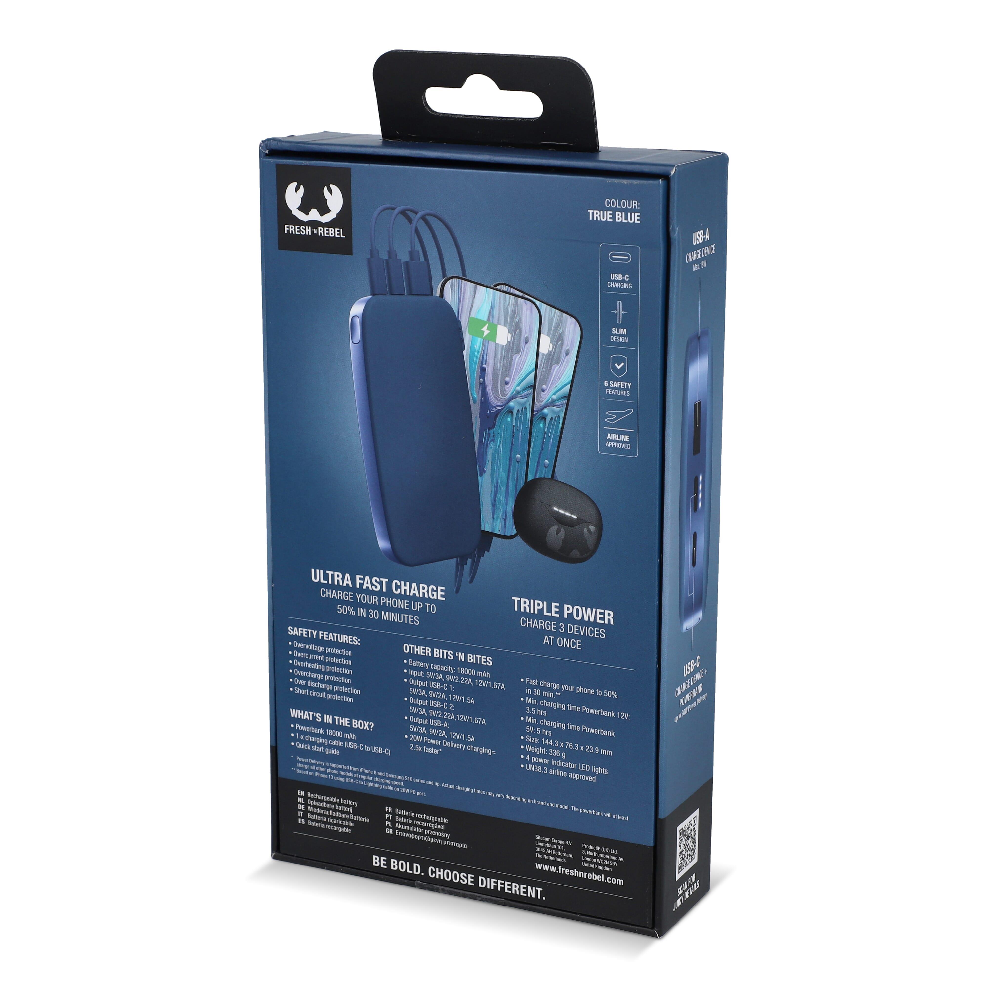 2PB18100 | Fresh ´n Rebel Powerbank 18000mAh USB-C Fast Charging 20W