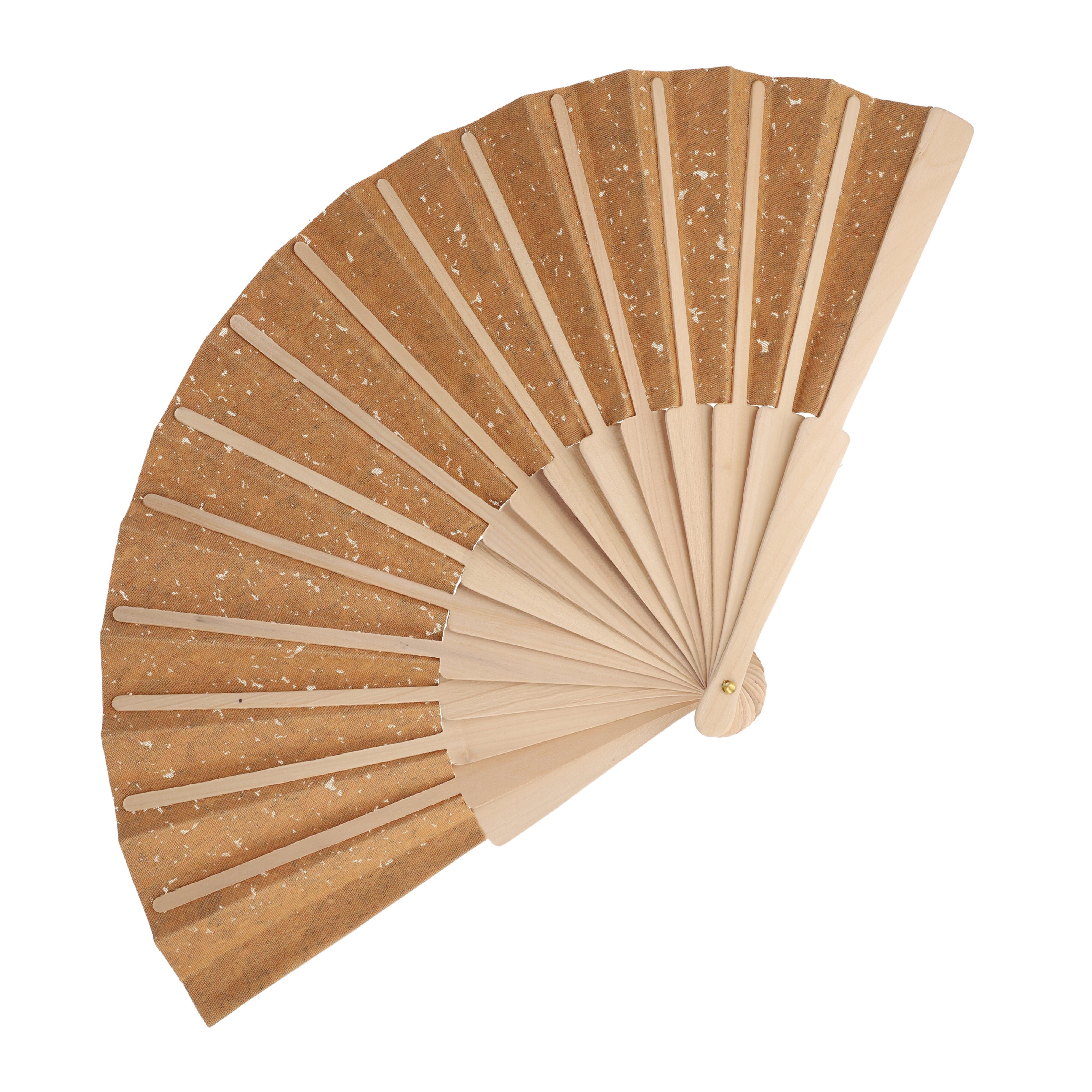Fächer aus Holz mit Korkgewebe