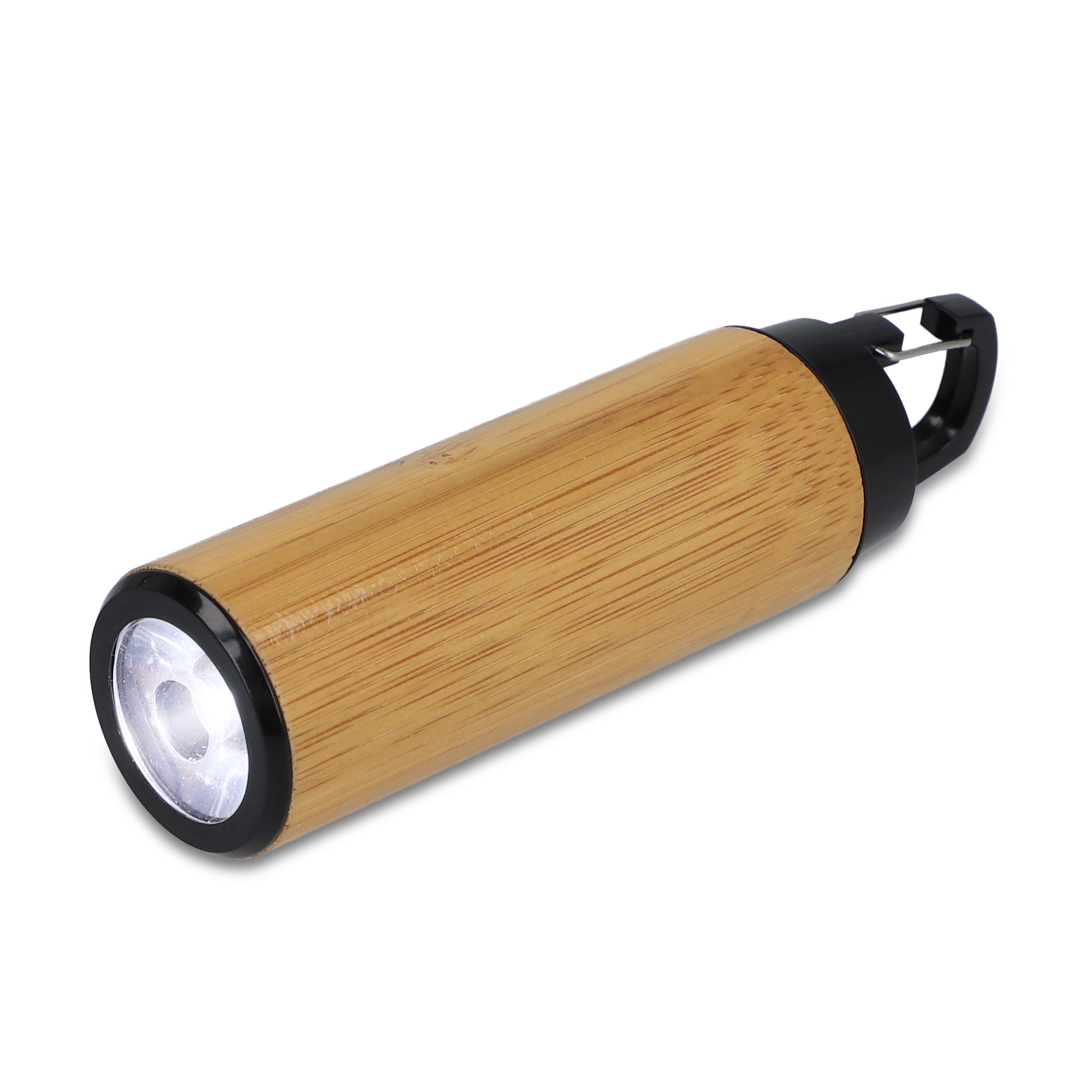 Bambus-Taschenlampe mit Clip