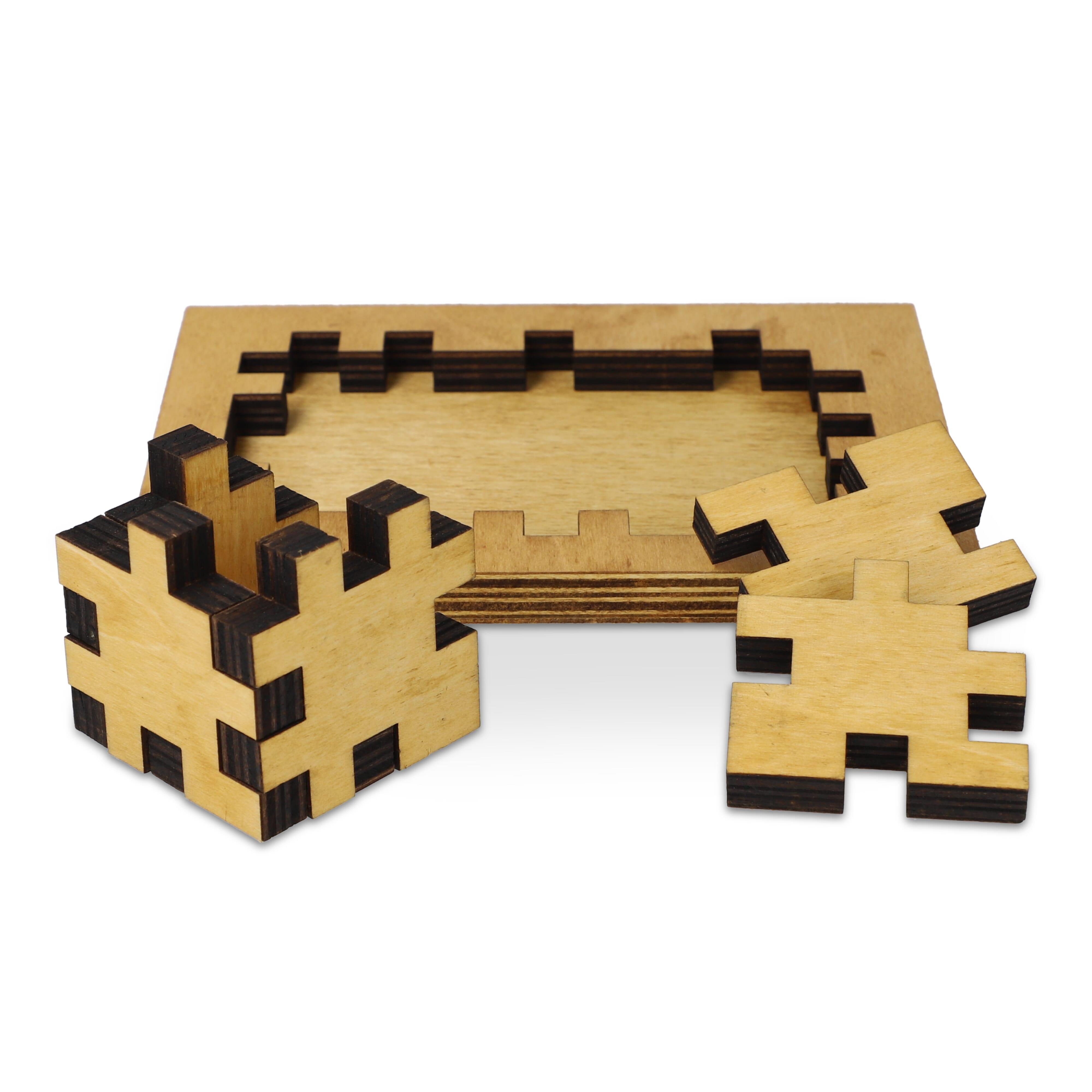 Würfelpuzzle aus Holz