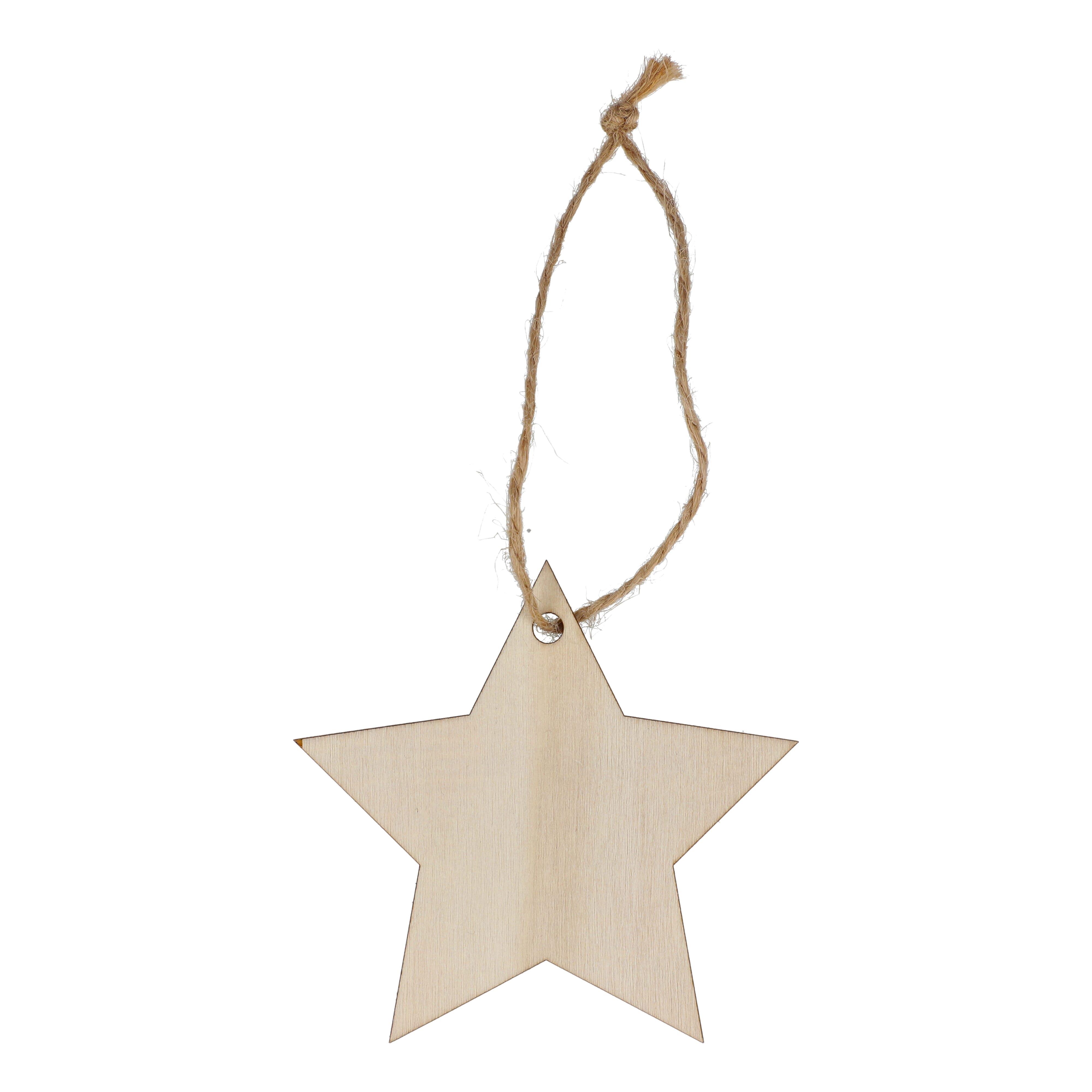 Sternförmiges Weihnachtsornament aus Holz