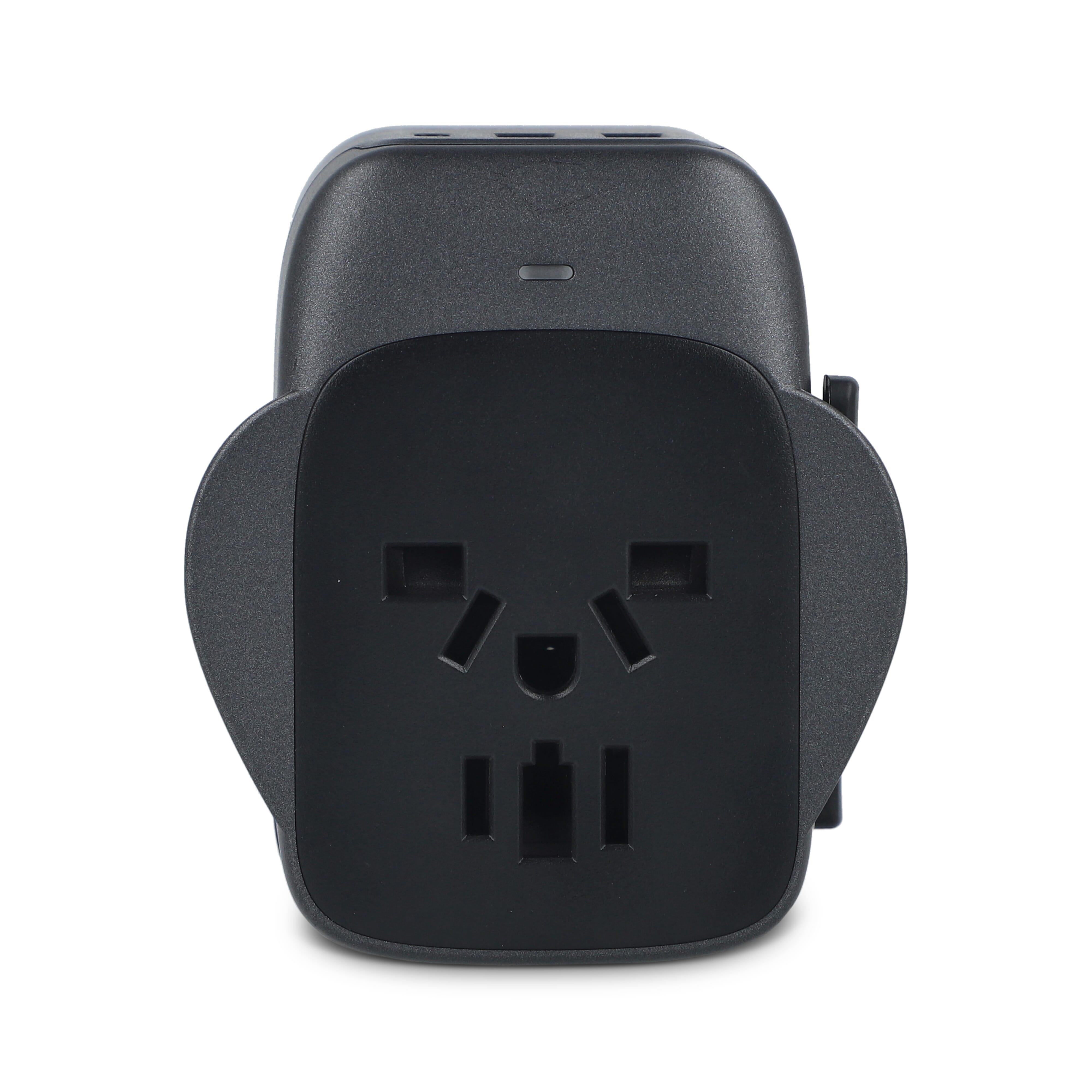 PowerPro Reiseadapter aus recyceltem Kunststoff