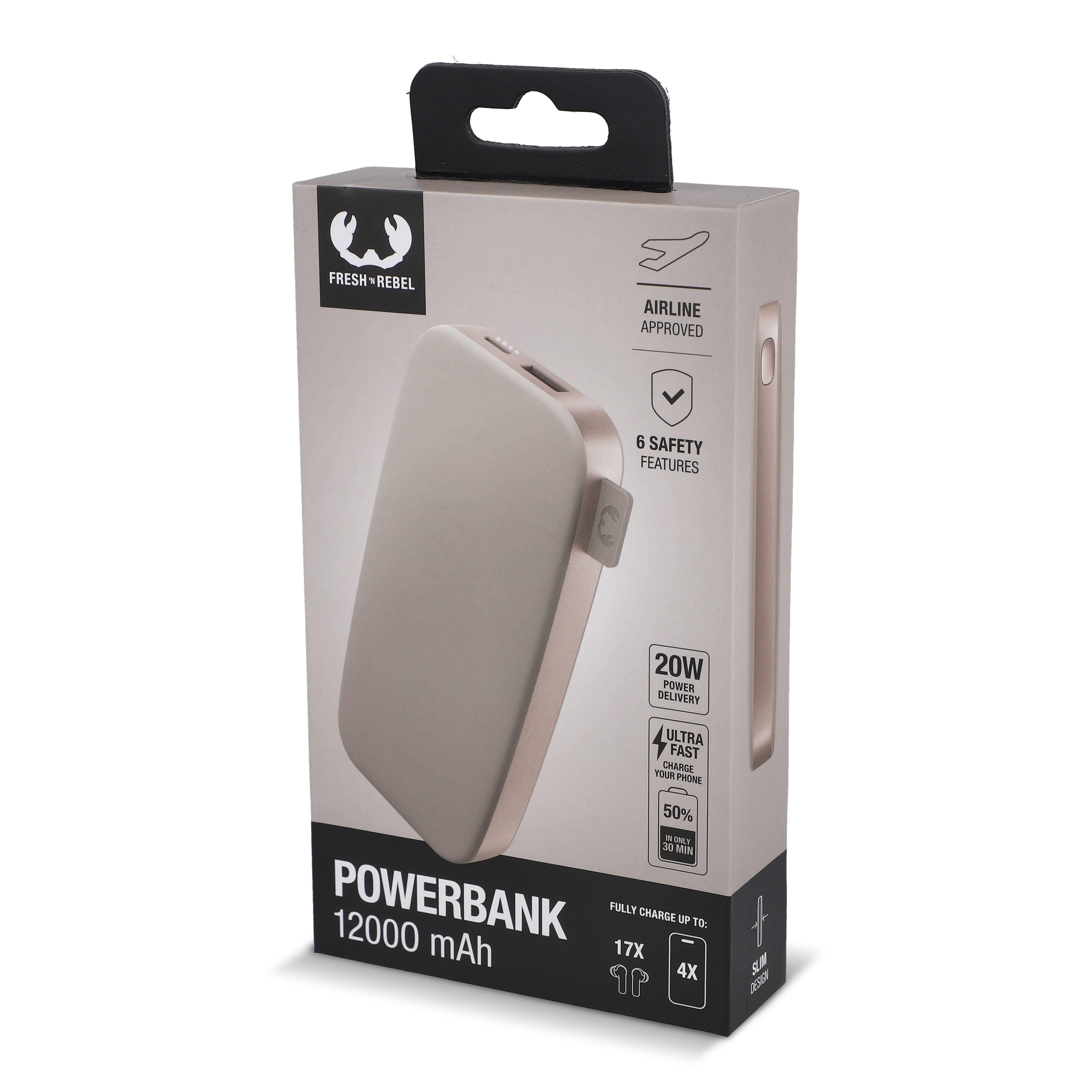 2PB12100 | Fresh ´n Rebel Powerbank 12000mAh USB-C Schnellladung 20W