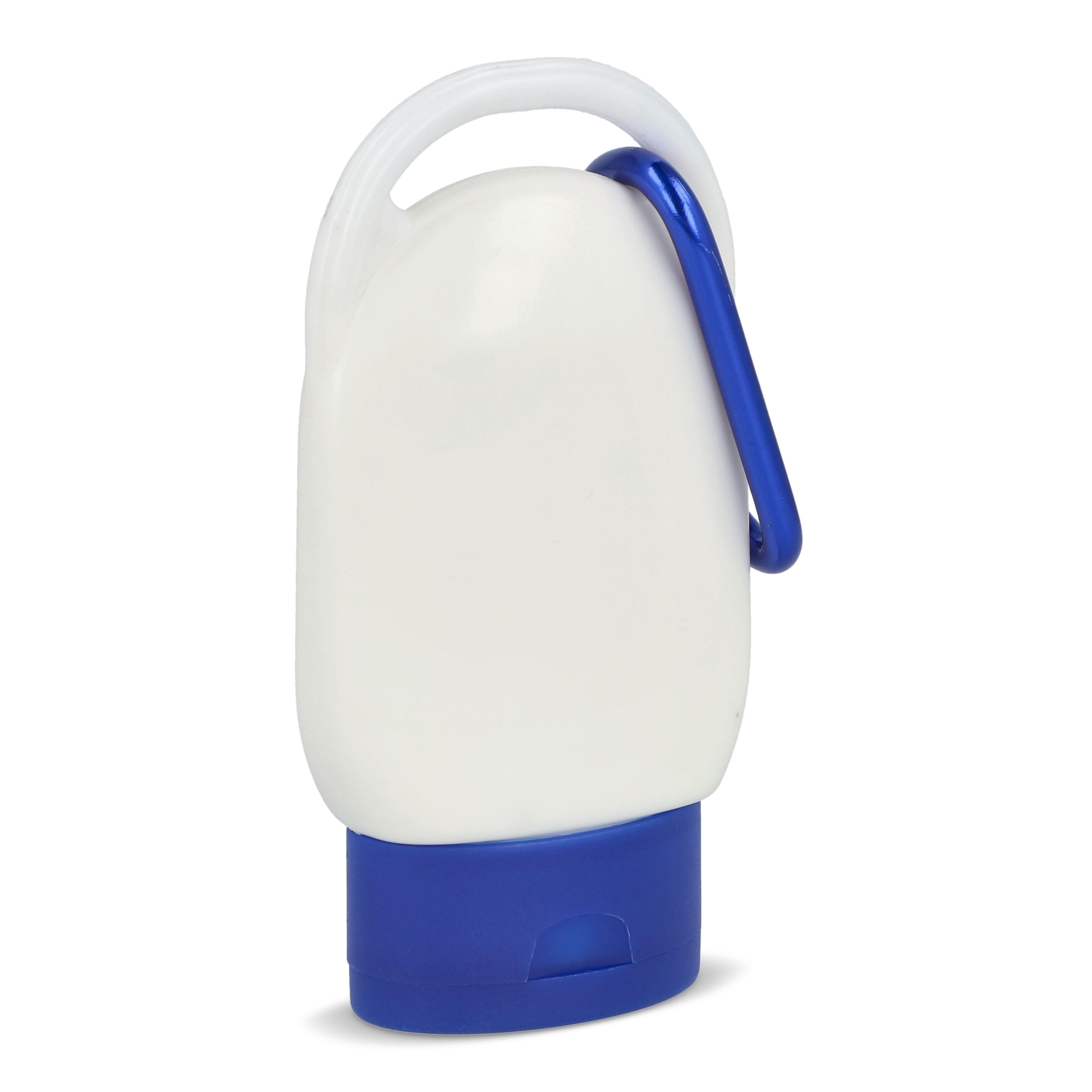 Sonnenschutzlotion mit Karabiner SPF30 aus recyceltem Material