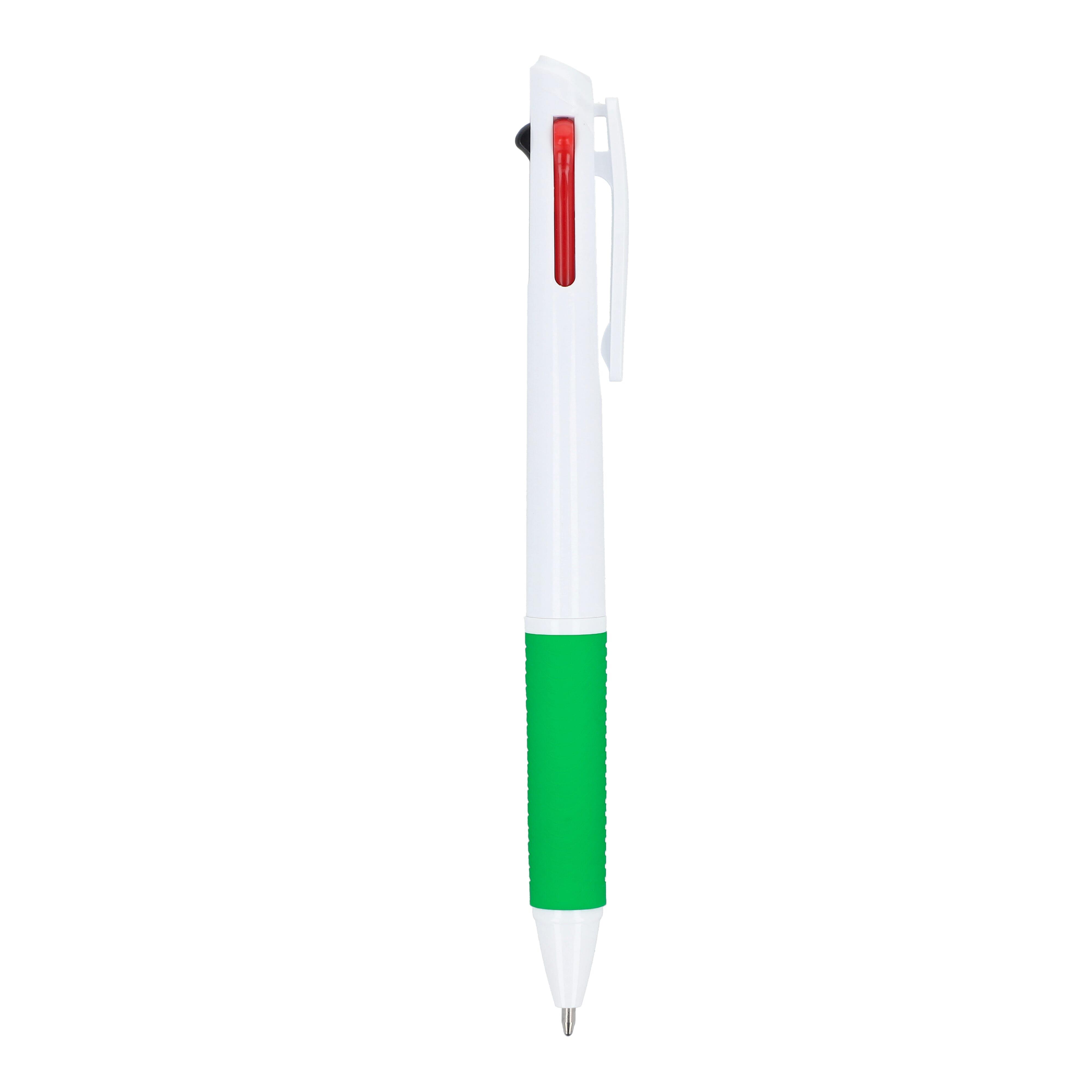 3-Farben-Stift mit Griffzone und Schlüsselband