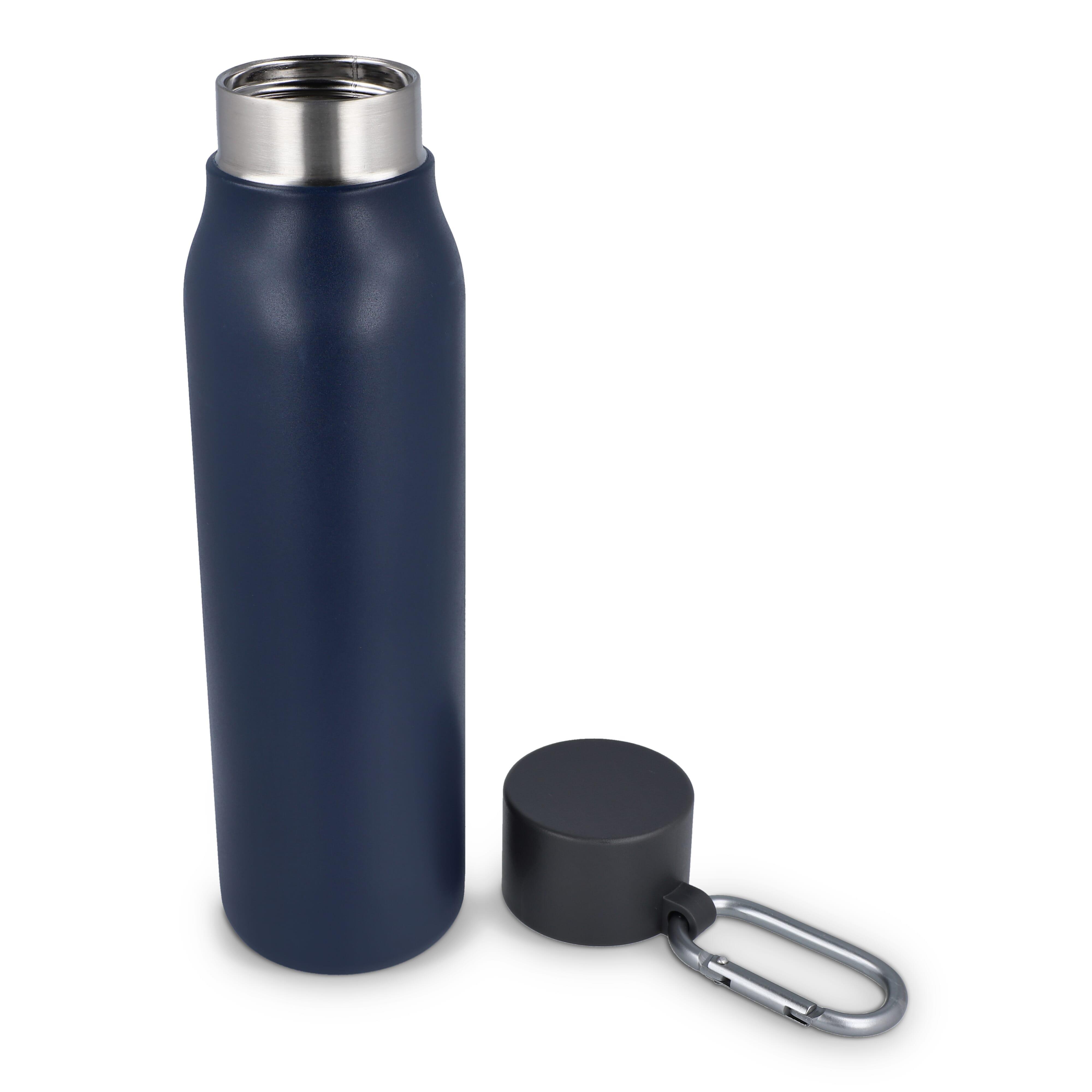 Karabiner mattierte Isolierflasche 600 ml