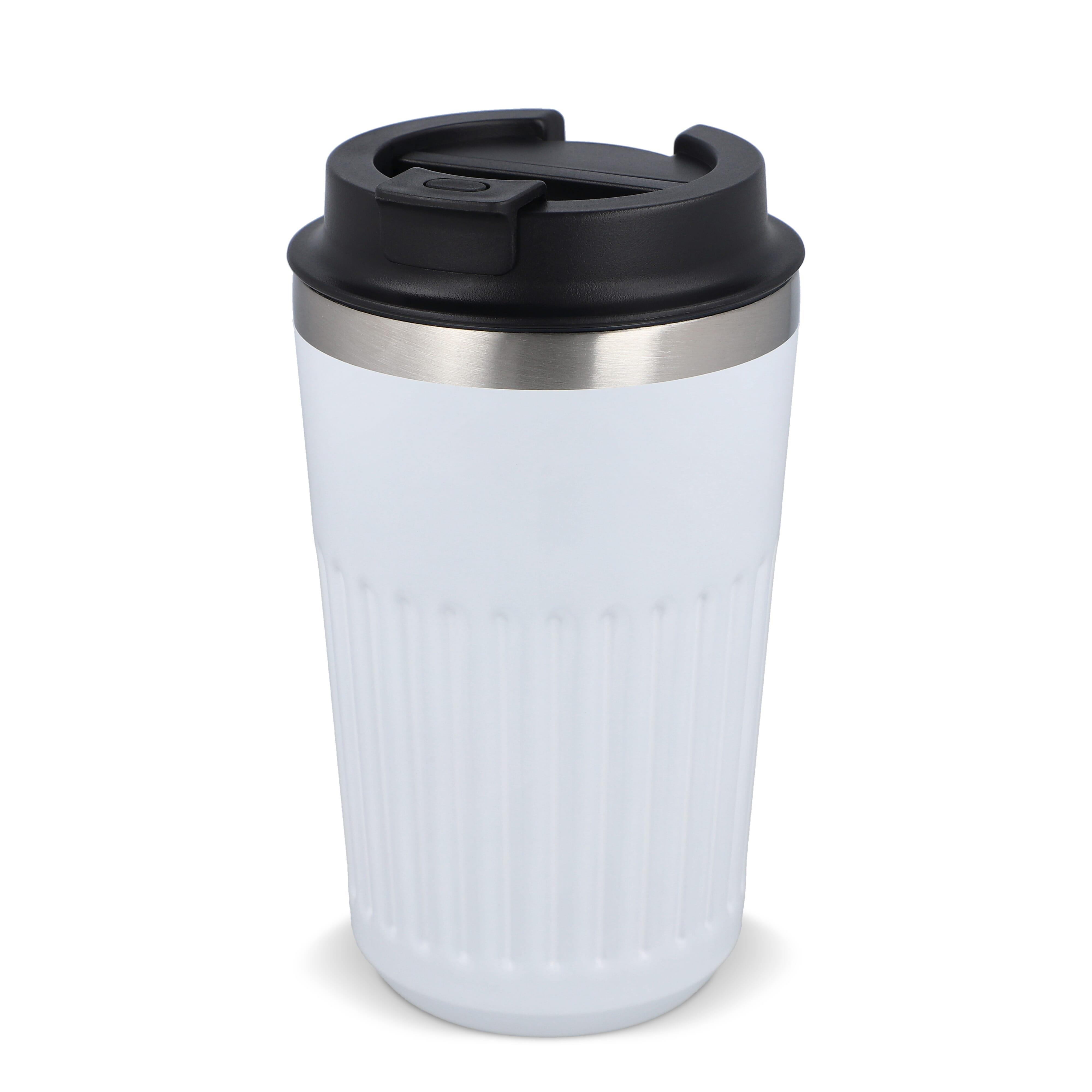 Recycelter Edelstahl-Thermobecher für Kaffee zum Mitnehmen, 400 ml