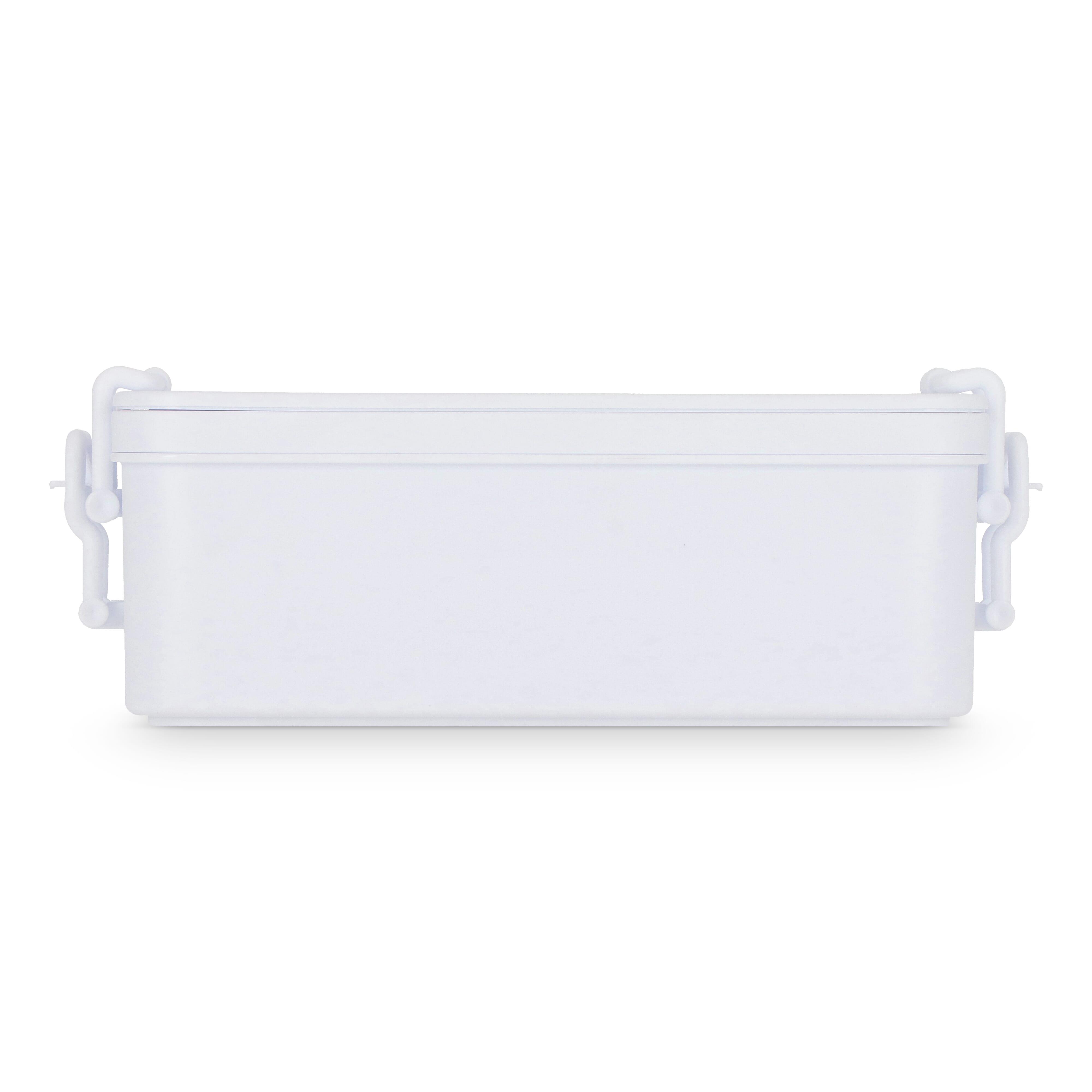 Doppelte Lunchbox mit Besteck