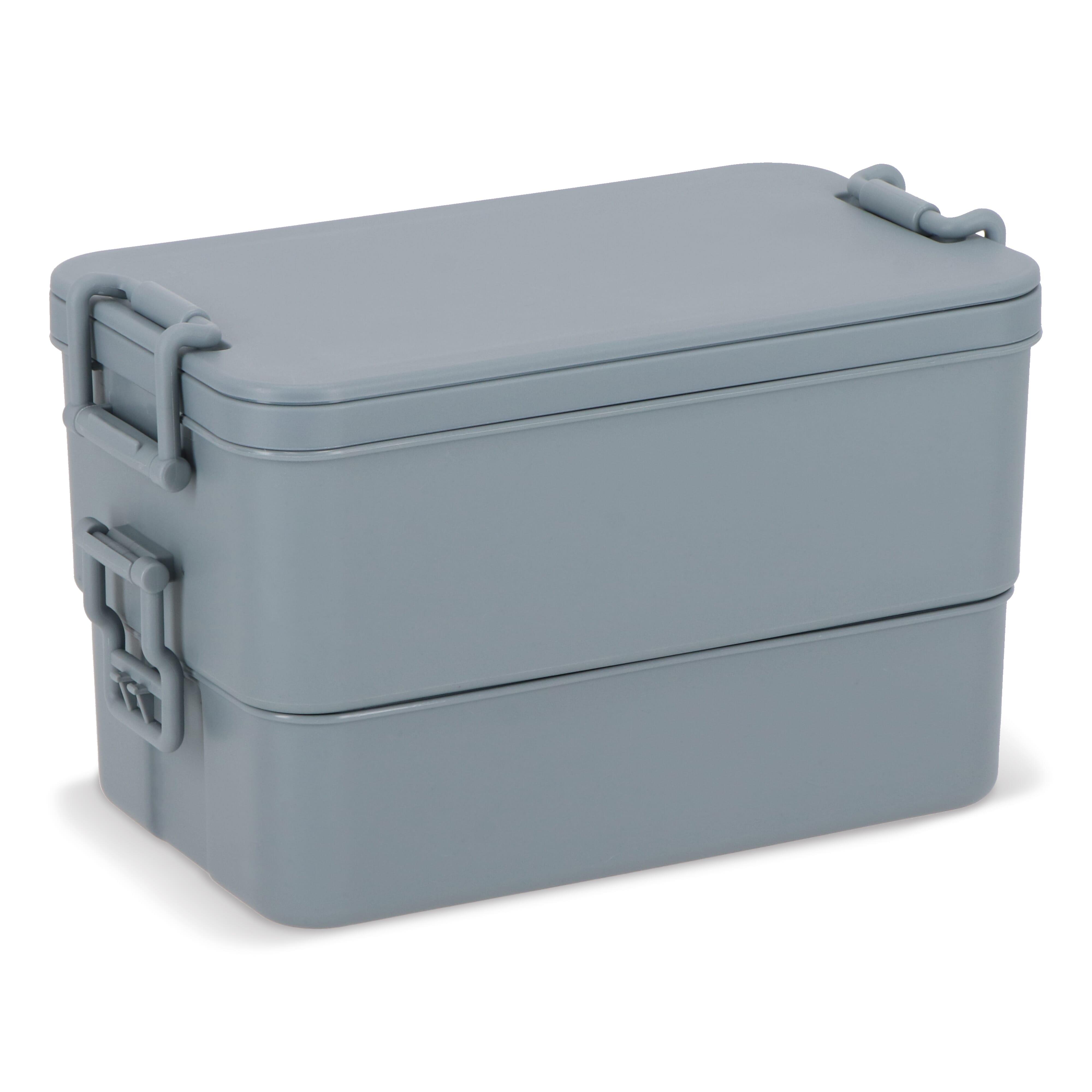 Doppelte Lunchbox mit Besteck