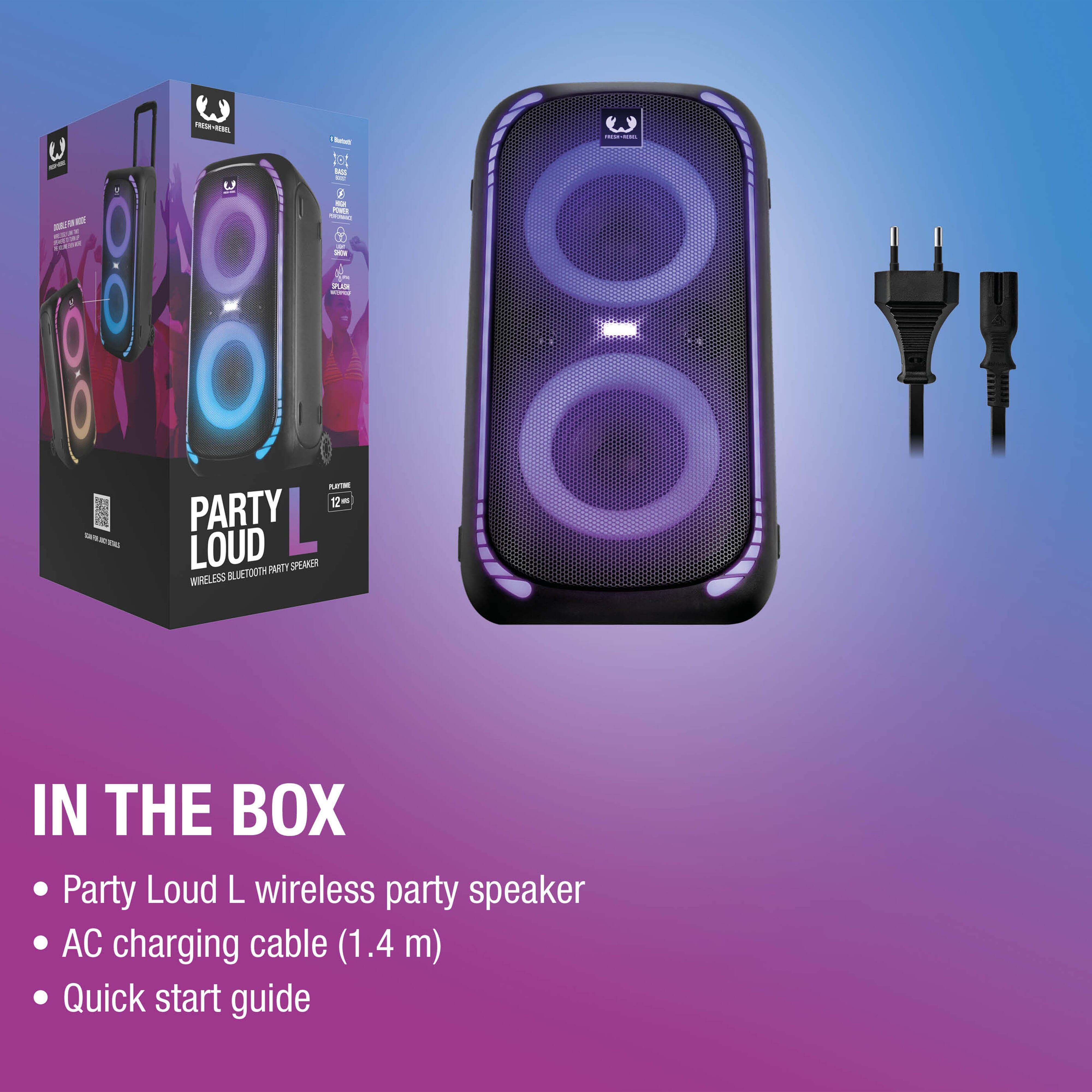 Fresh ´n Rebel Party Loud L Kabelloser Lautsprecher 640W