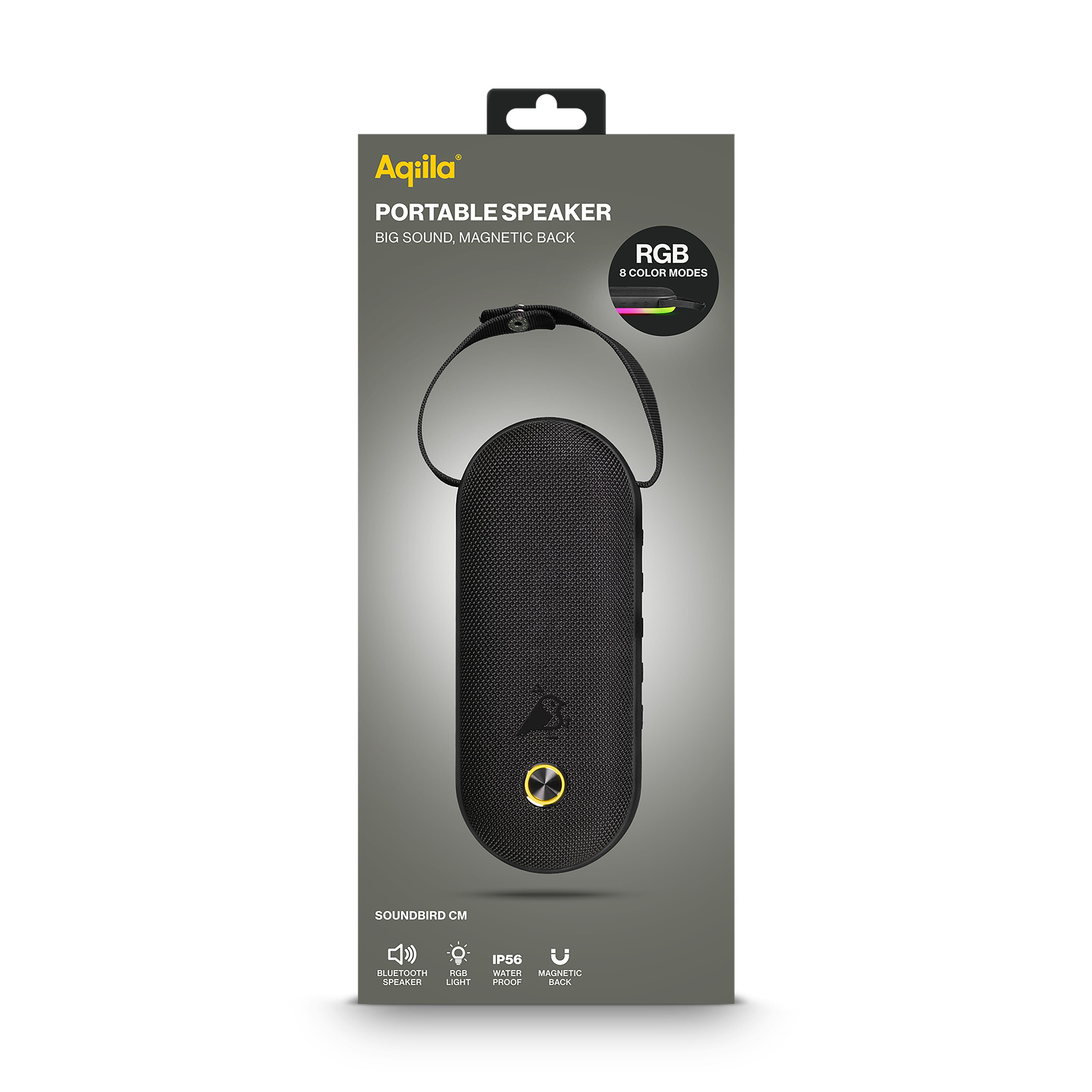 Aqiila Soundbird CM Bluetooth-Lautsprecher 30 W mit RGB-Beleuchtung