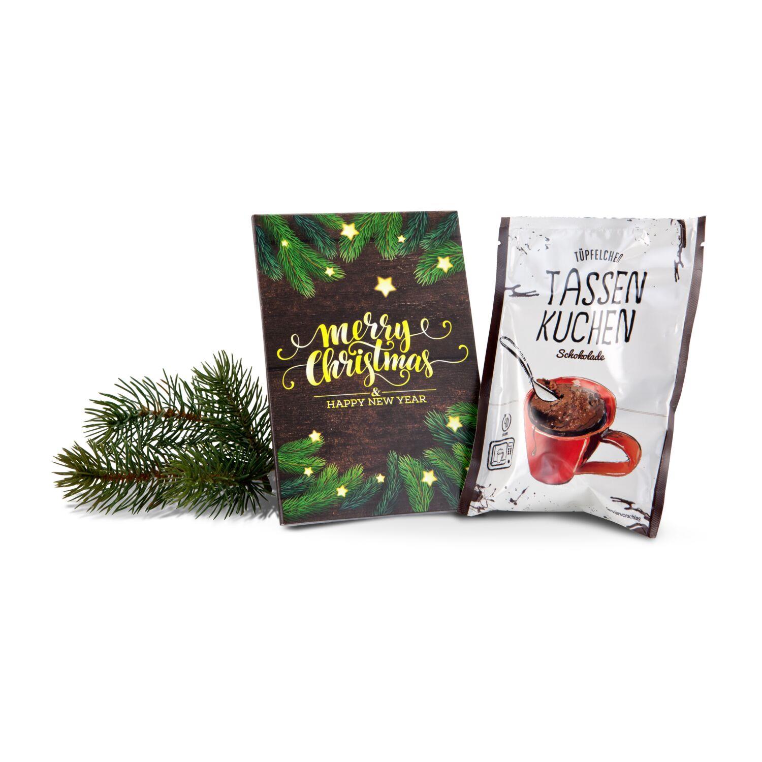 Geschenkartikel / Präsentartikel: Tassenkuchen 70 g, Merry Christmas