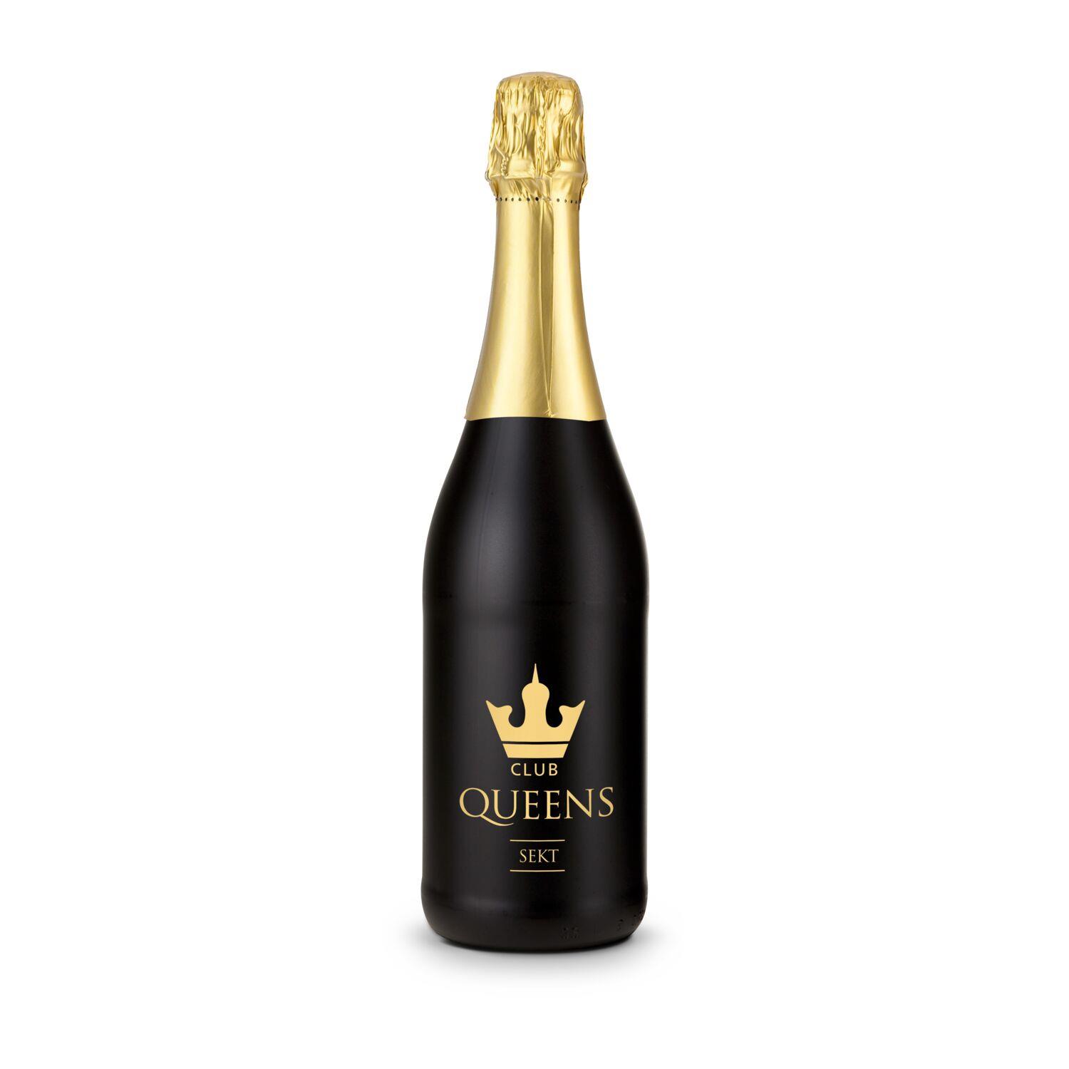Sekt Cuvée - Flasche schwarz, 0,75 l