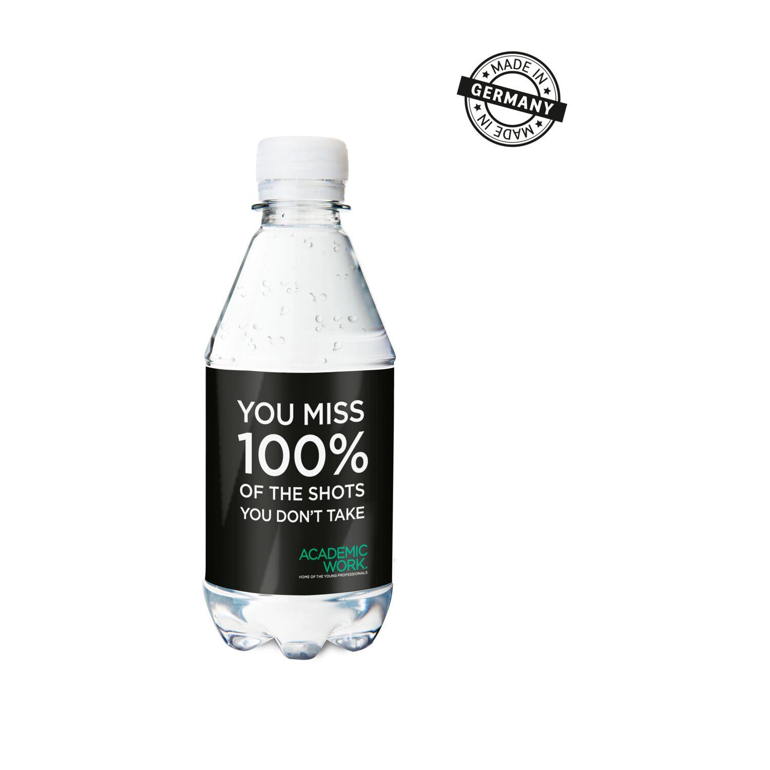 330 ml PromoWater - Mineralwasser - Papier-Etikett