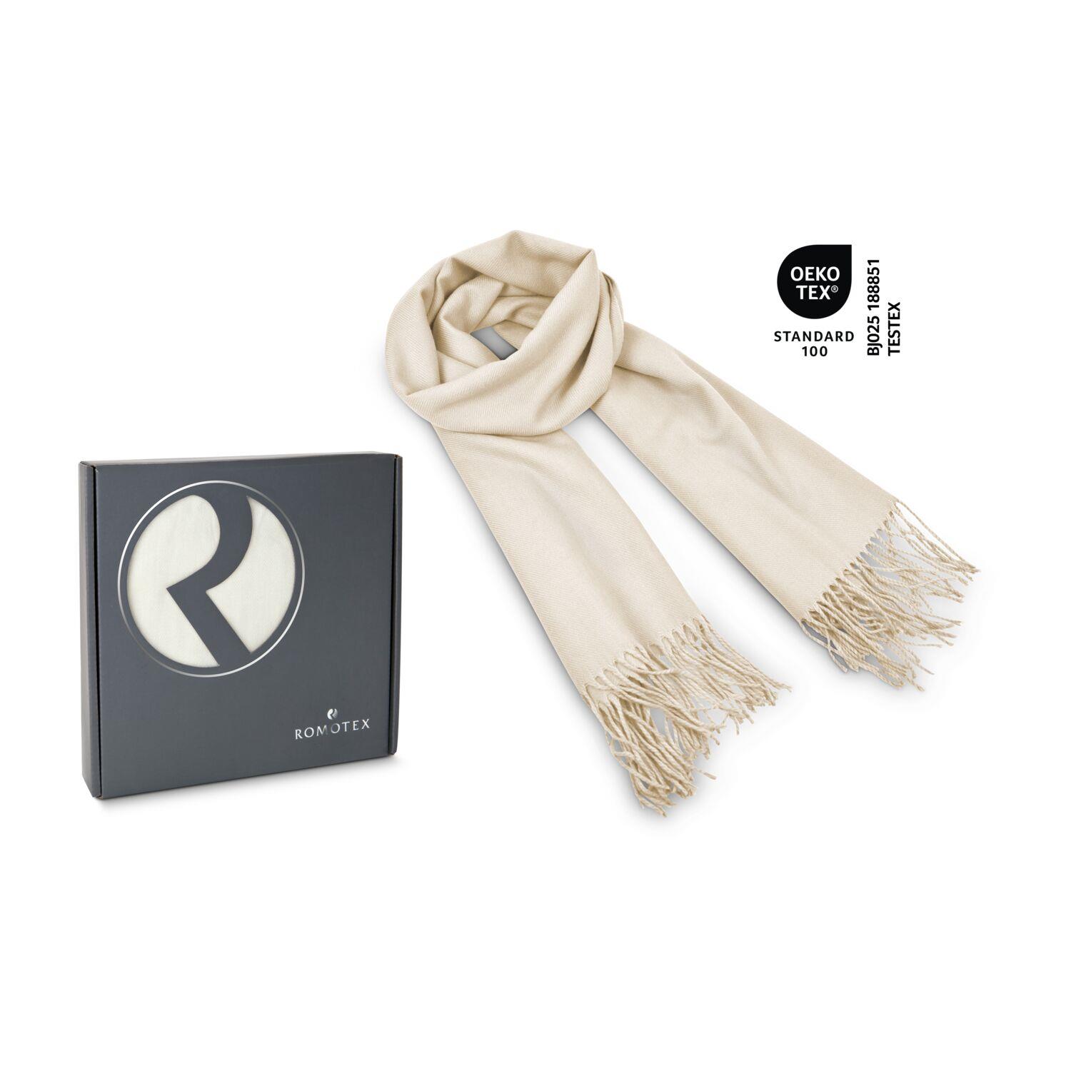 Schal Modena beige - 60 x 180 cm, 230 g/m²