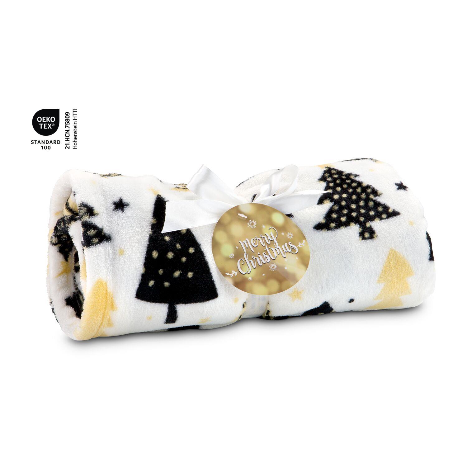 Kuscheldecke Merry Christmas - 120 x 150 cm, 190 g/m²