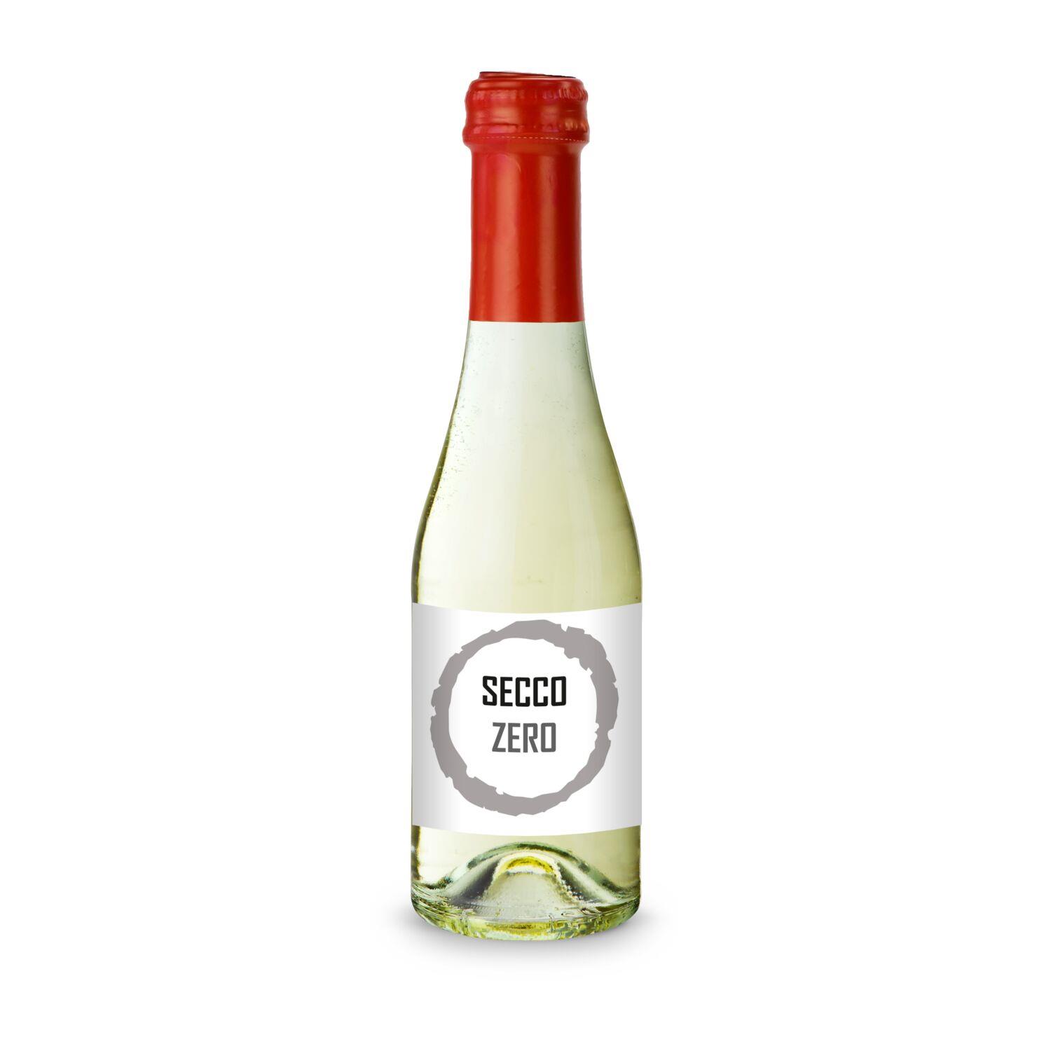 Secco ZERO, alkoholfrei - Flasche klar - Kapsel rot, 0,2 l