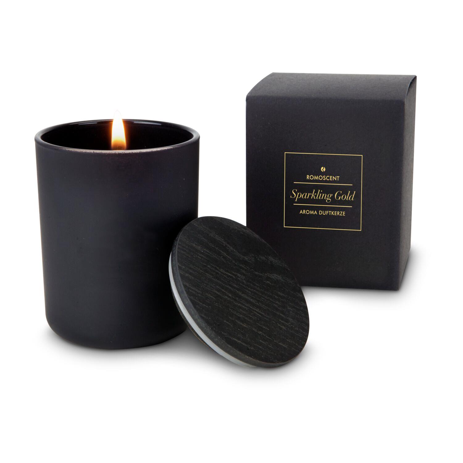 ROMOSCENT® Aromakerze Sparkling Gold, unbedruckt