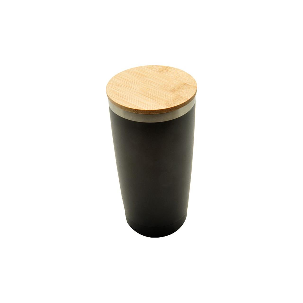Doppelwandiger Edelstahlbecher  Nagano  mit Bambusdeckel (XL)
