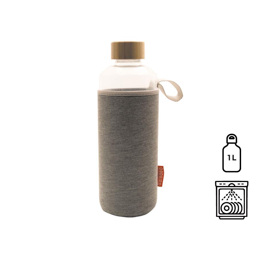 Glasflasche  Reisui , 1L, Neoprenhülle