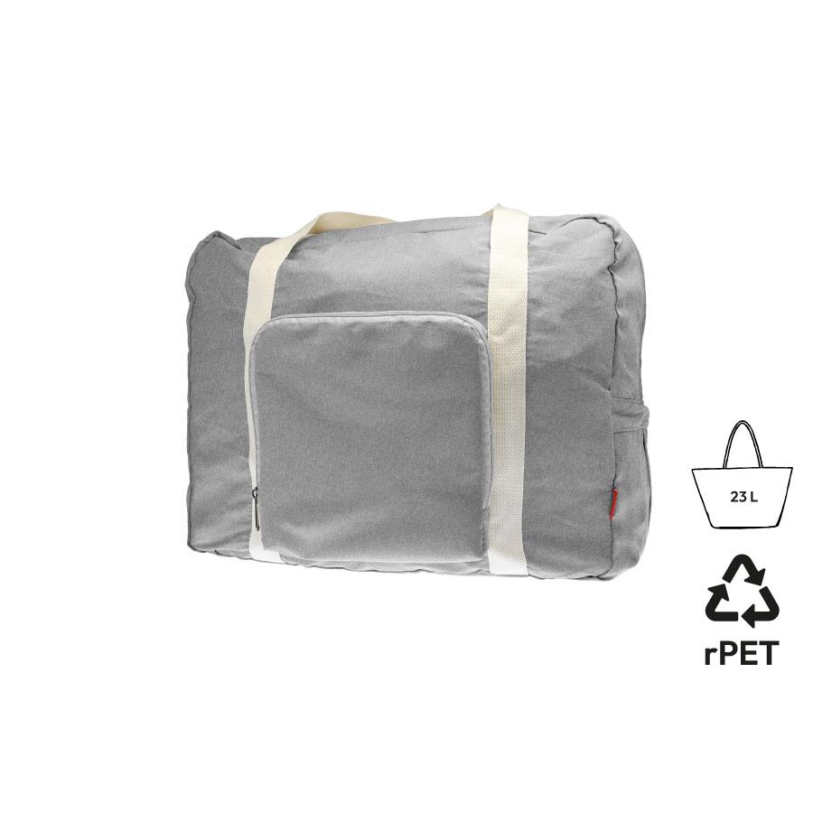 Faltbare Reisetasche  Tenerife , meliertes Grau RPET