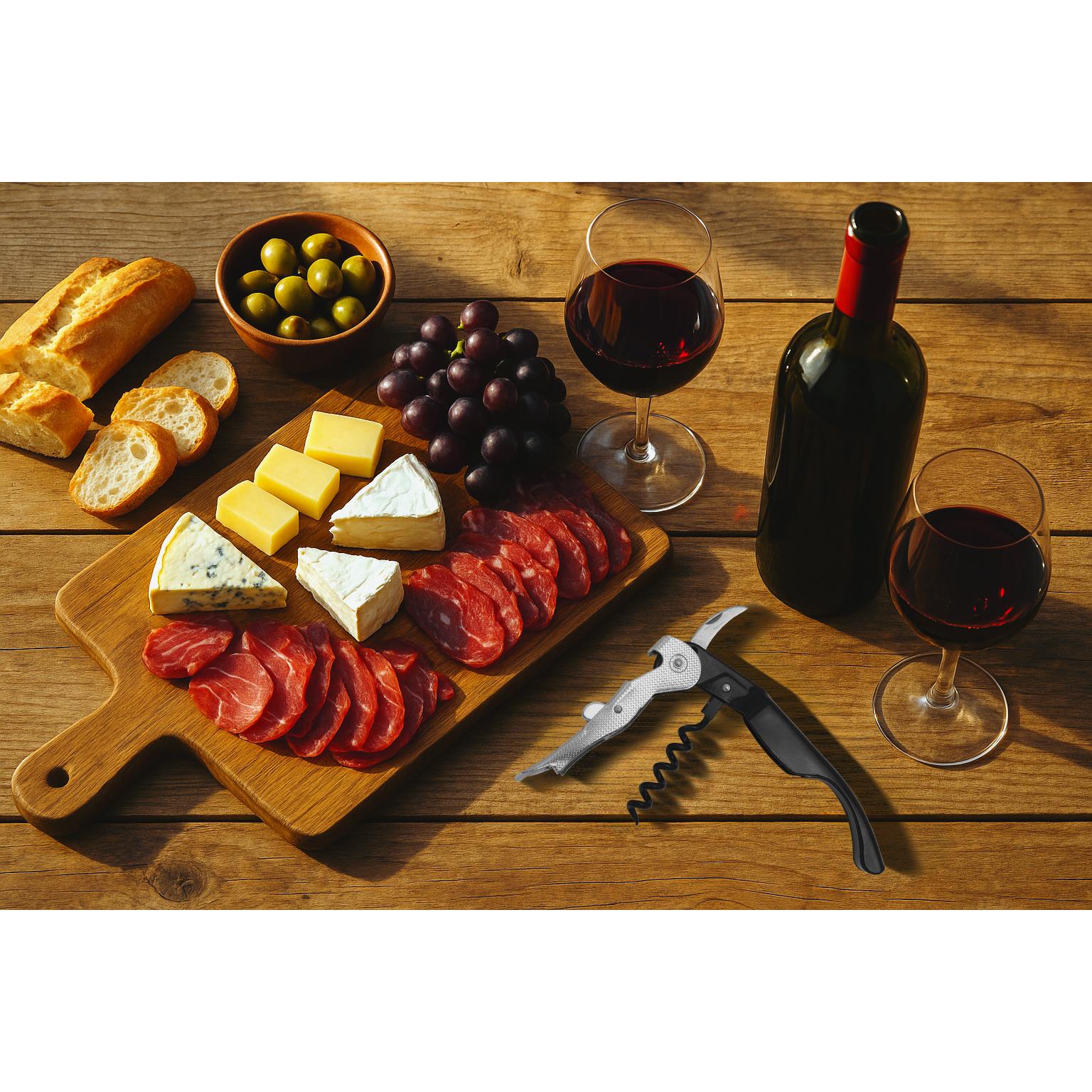 Kellnermesser  Rioja , Doppelhebel, schwarz