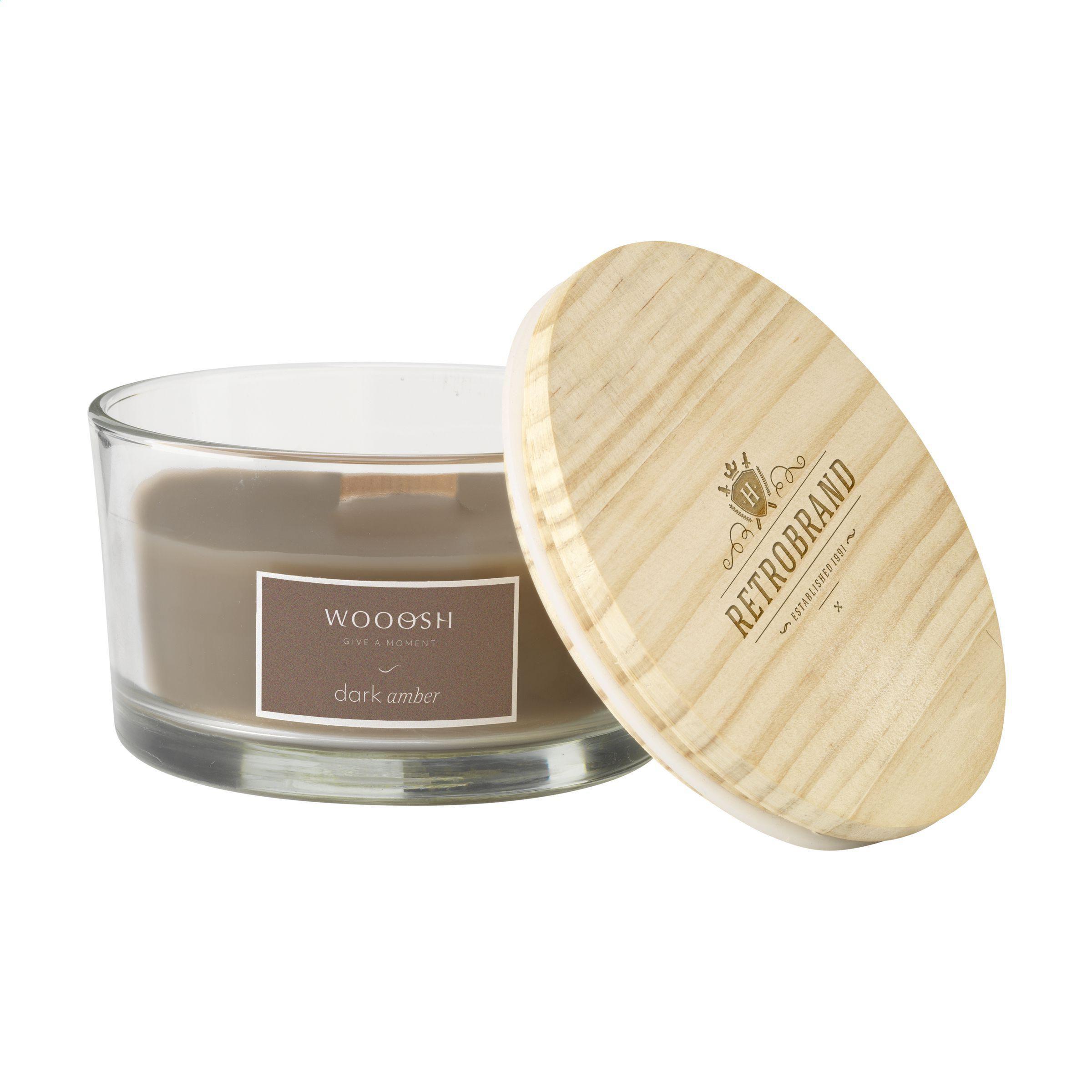 Wooosh Flame Scented Candle Dark Amber Duftkerze
