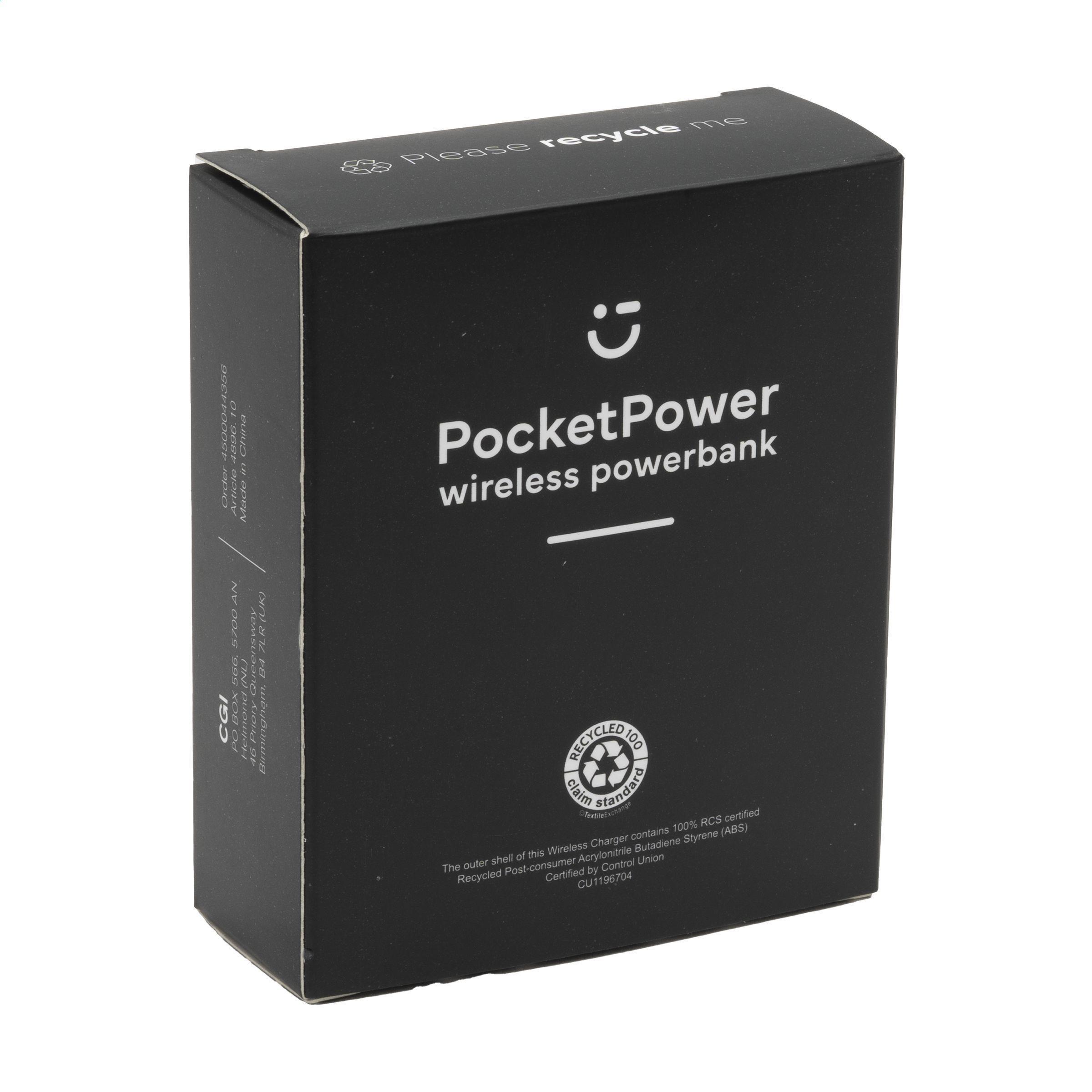 PocketPower RCS Recycled ABS 10000 Wireless Powerbank kabellos laden