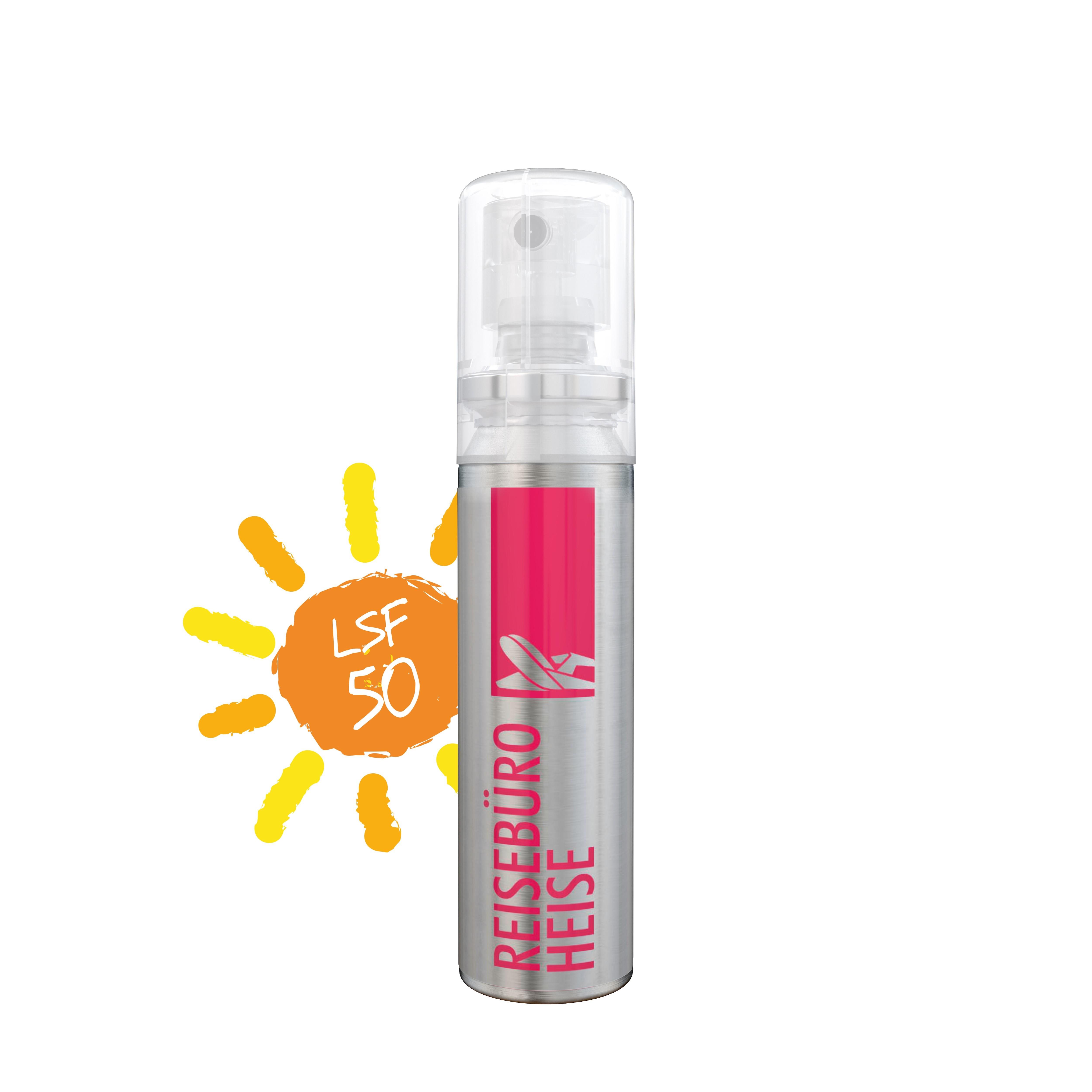 20 ml Spray - Sonnenschutzspray LSF 50 - Body Label transparent