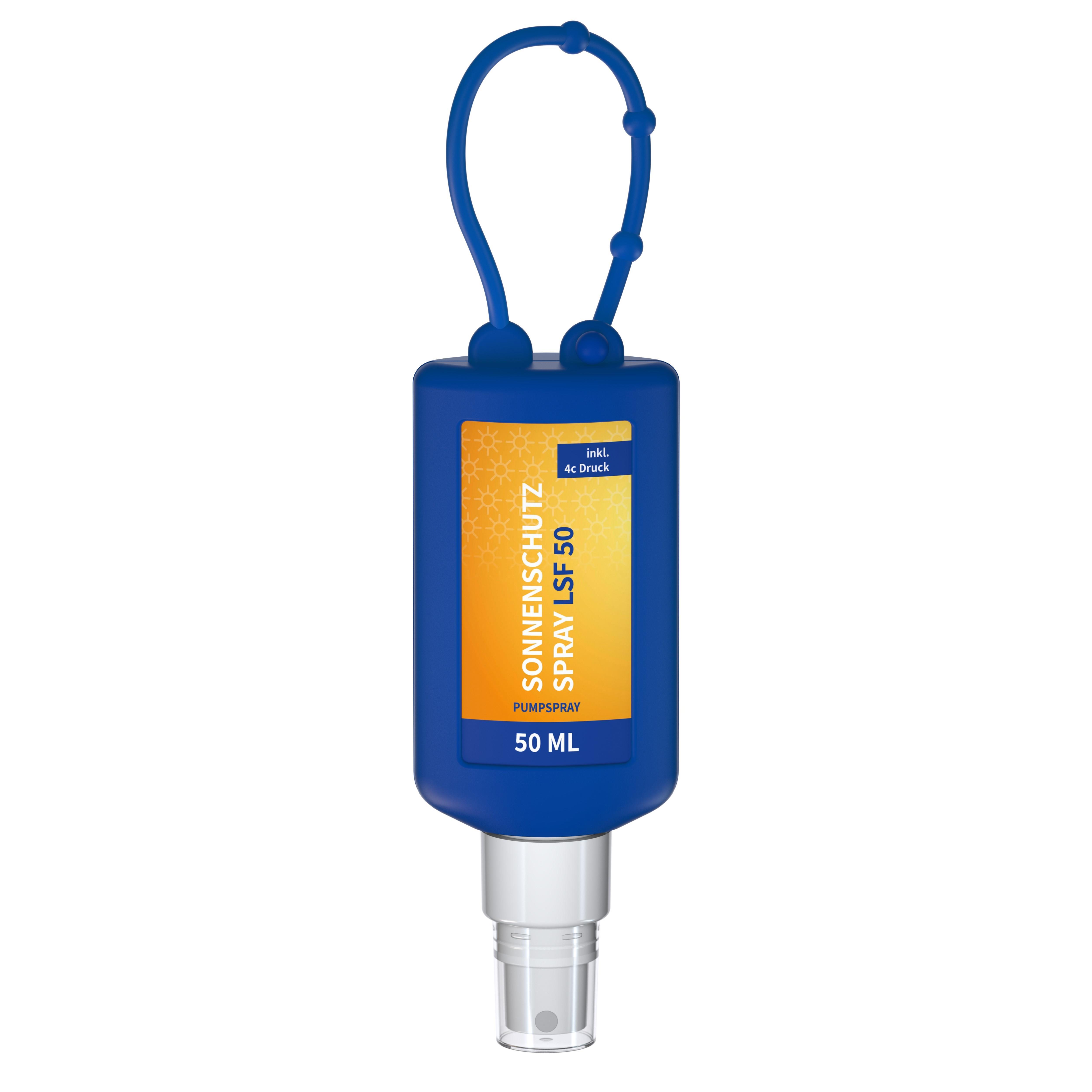 50 ml Bumper blau - Sonnenschutzspray LSF 50 - Body Label