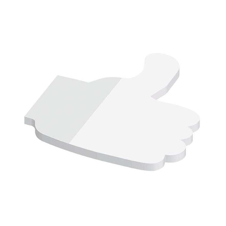 Haftnotizen powerstikkies formgestanzt ´Daumen´, 100 Blatt